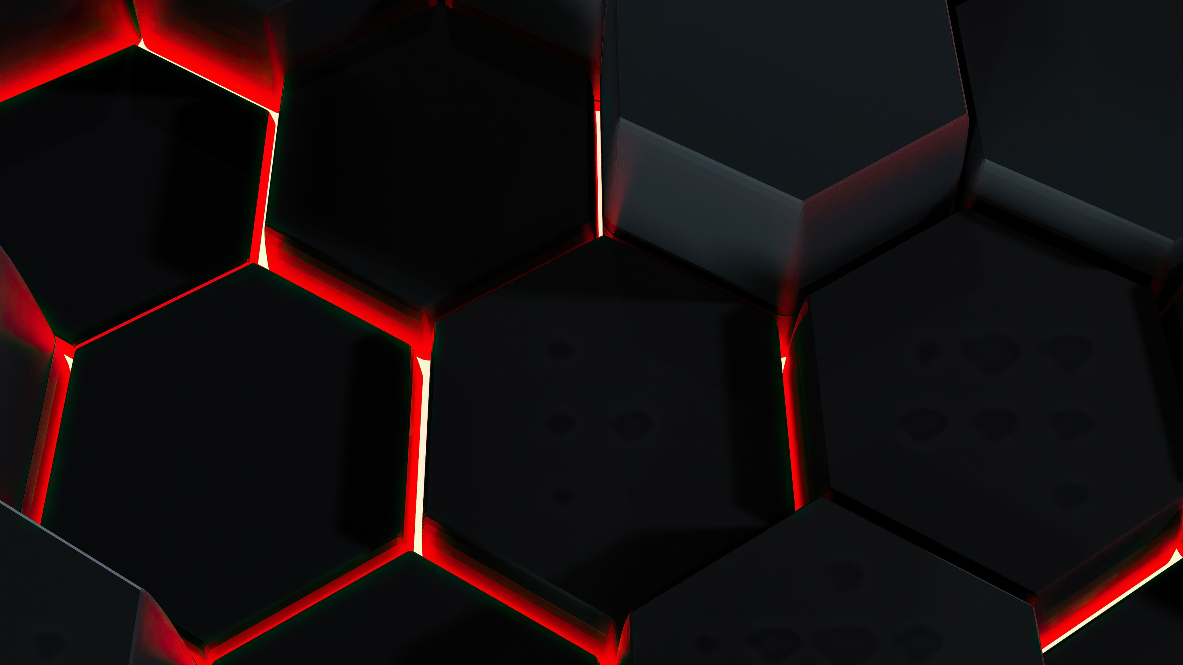 4K Red Polygon Wallpapers