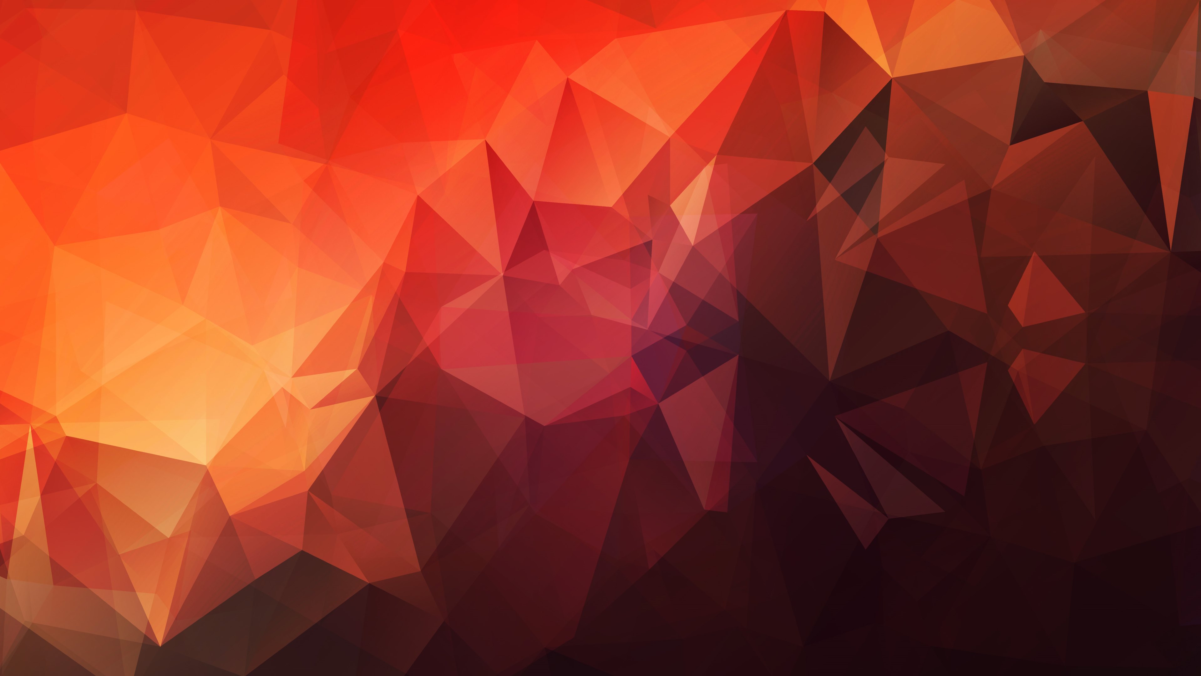 4K Red Polygon Wallpapers