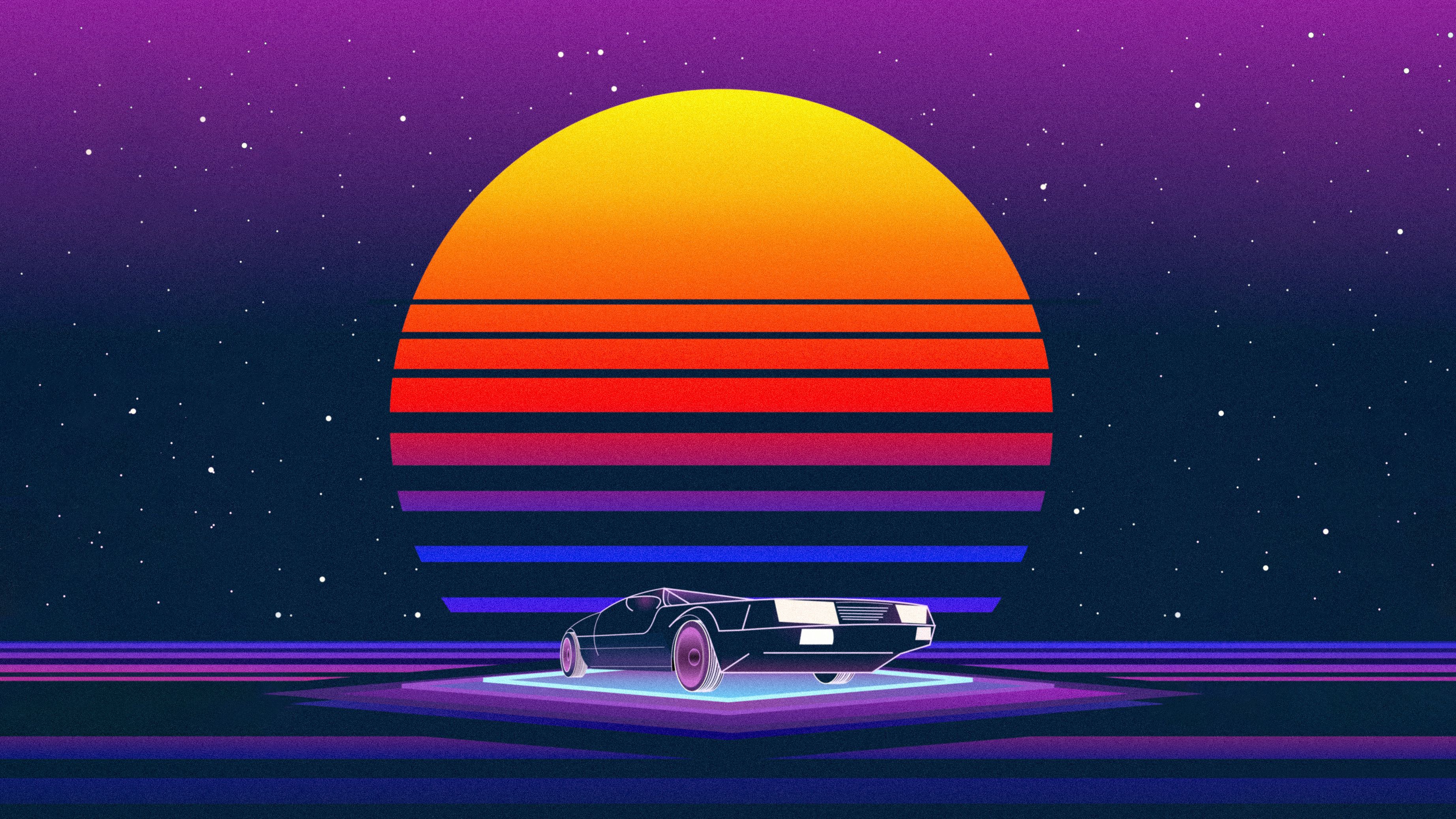 4K Retrowave Wallpapers