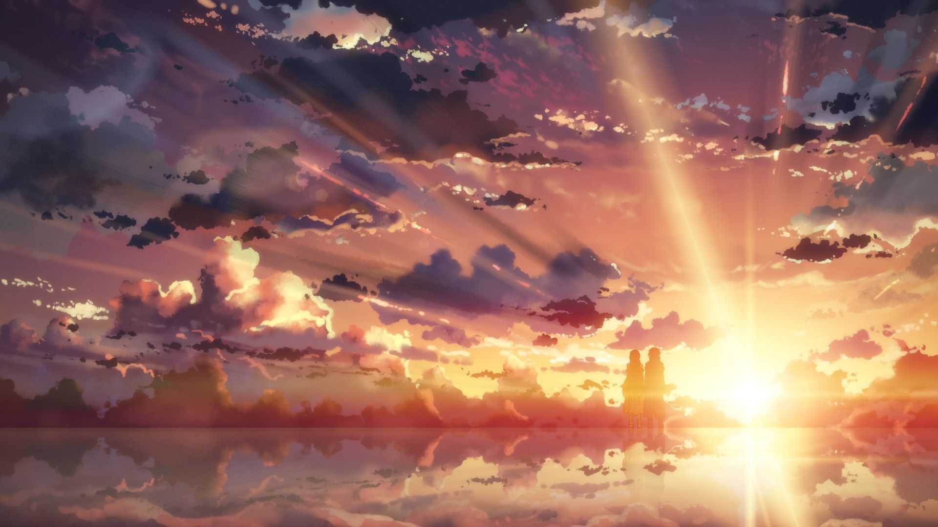 4K Scenery Sunset Anime Wallpapers