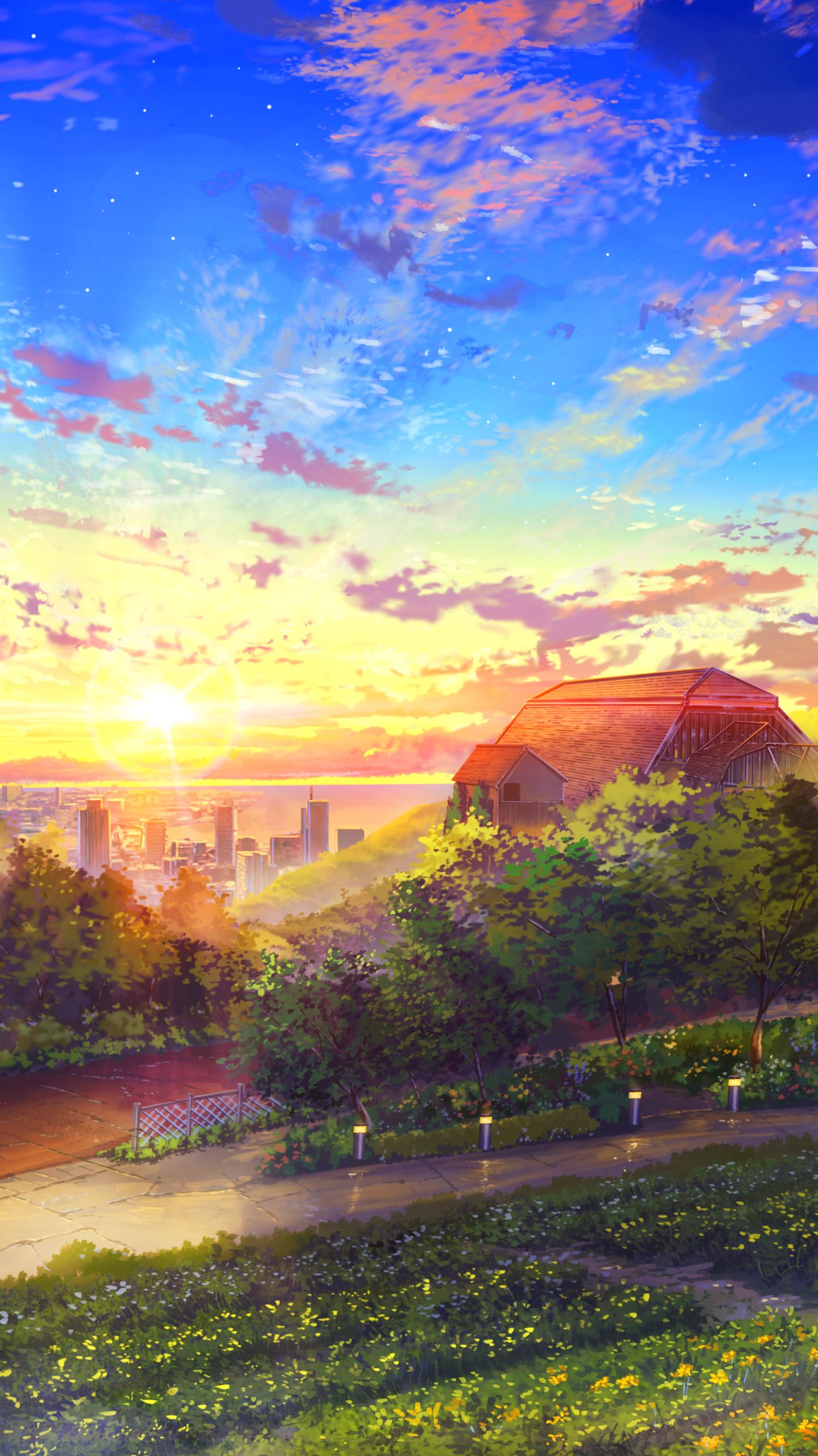 4K Scenery Sunset Anime Wallpapers