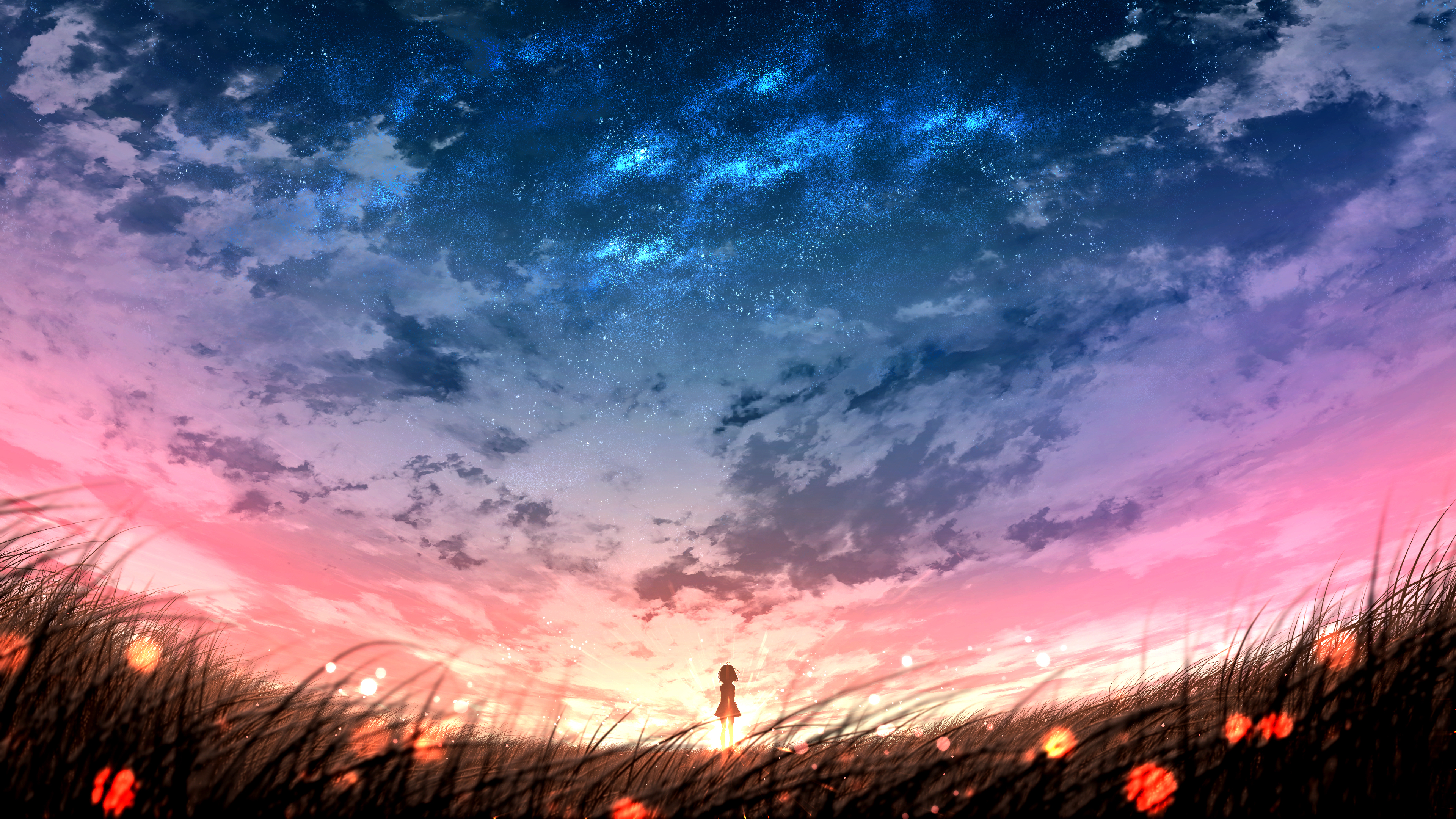 4K Scenery Sunset Anime Wallpapers