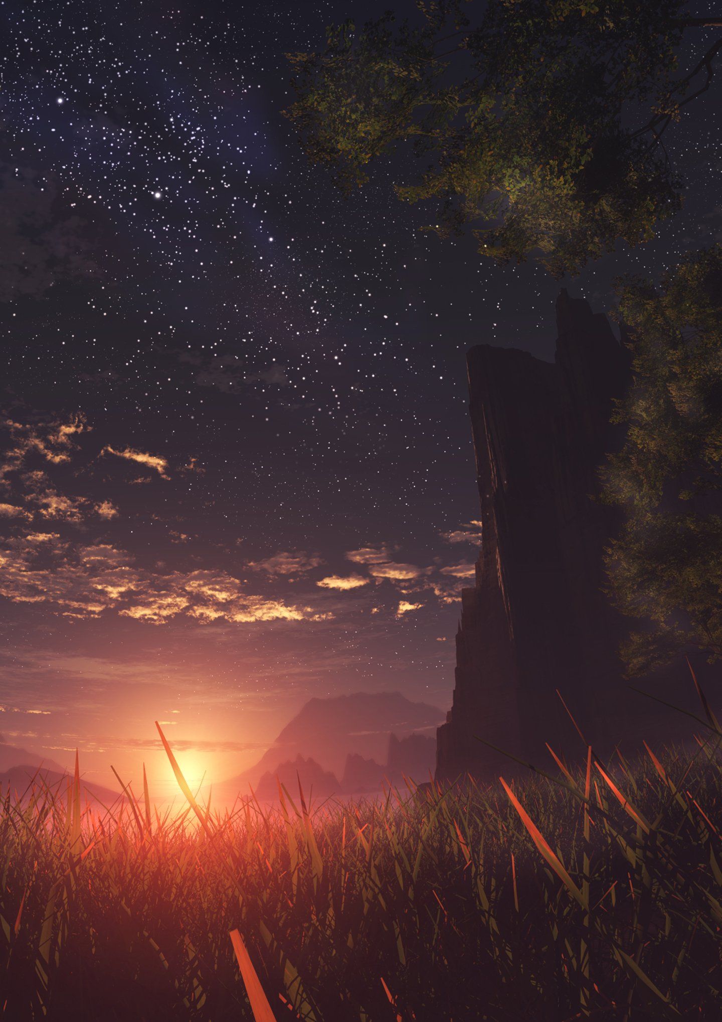 4K Scenery Sunset Anime Wallpapers