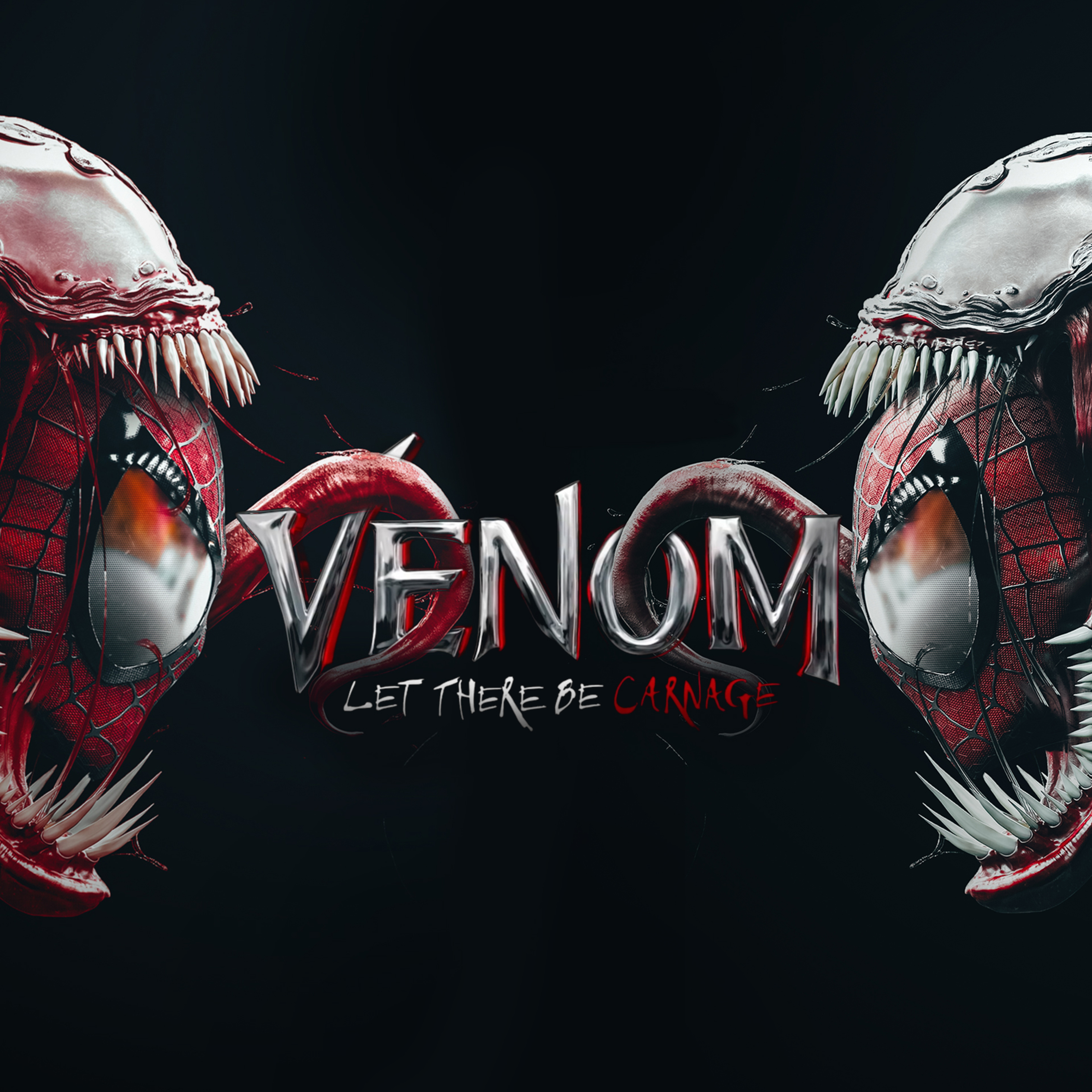 4K Venom Let There Be Carnage Logo Wallpapers