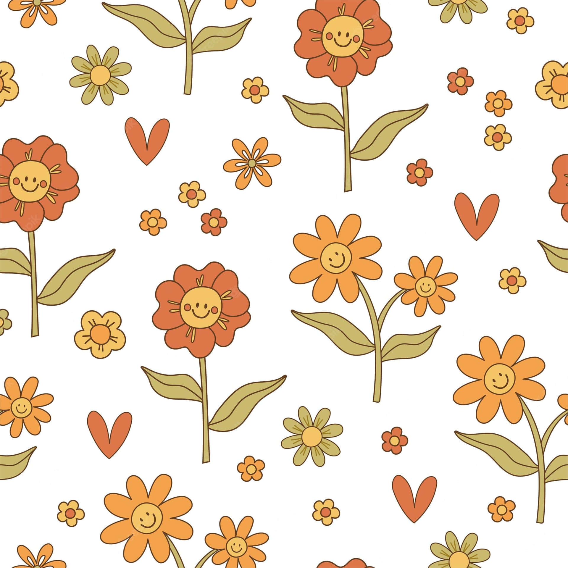 70S Floral Wallpapers