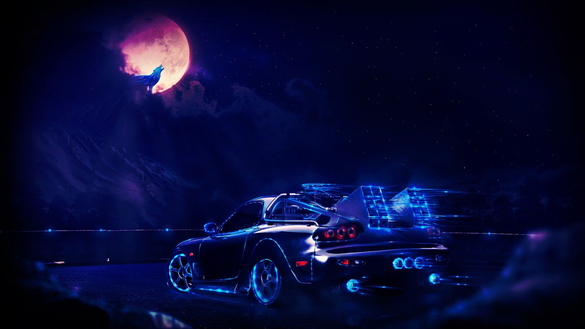 80S Neon Car Iphone Wallpapers