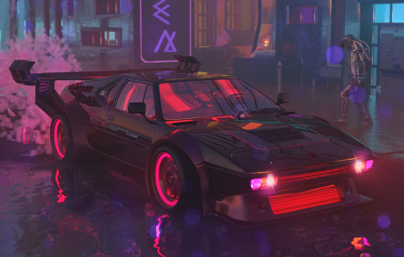 80S Neon Car Iphone Wallpapers