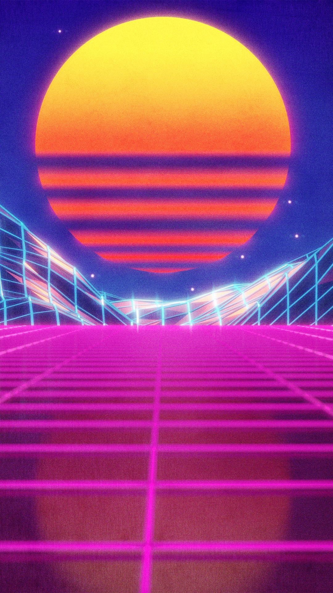 80S Neon Car Iphone Wallpapers