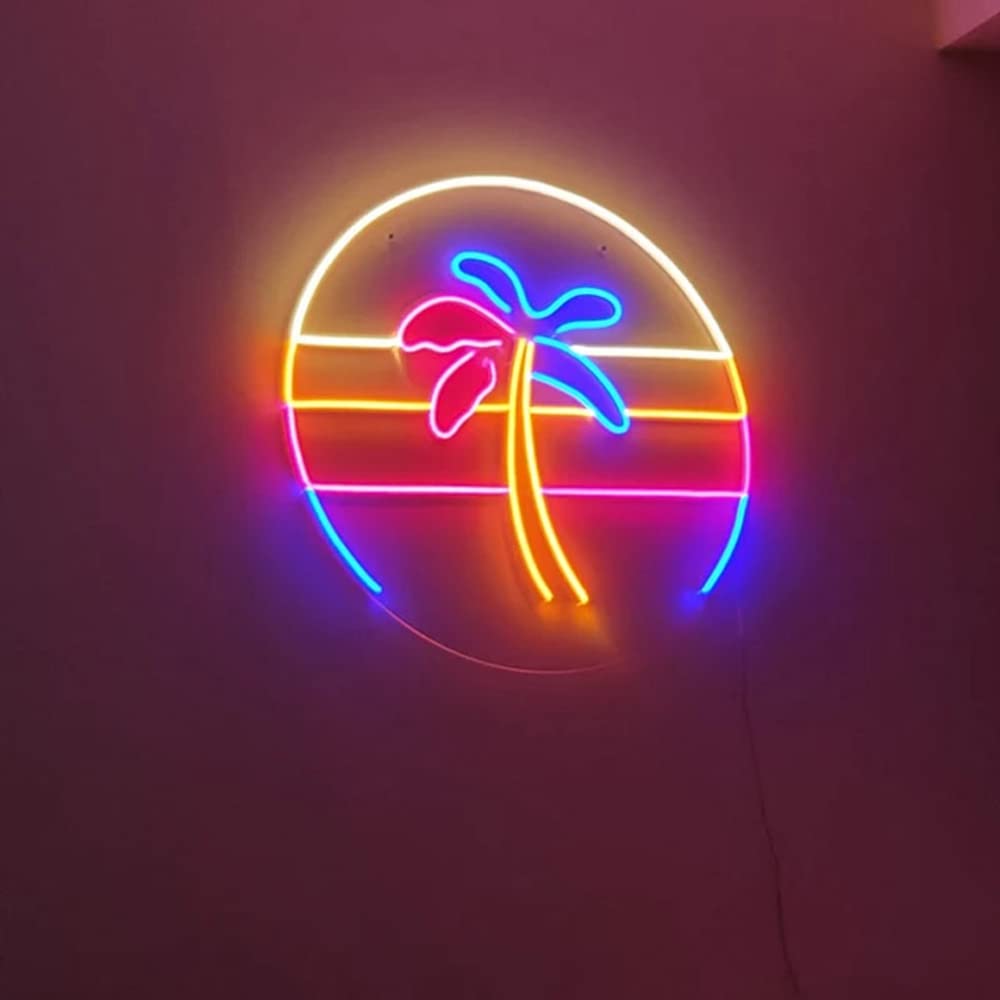 80S Neon Palm Trees Wallpapers