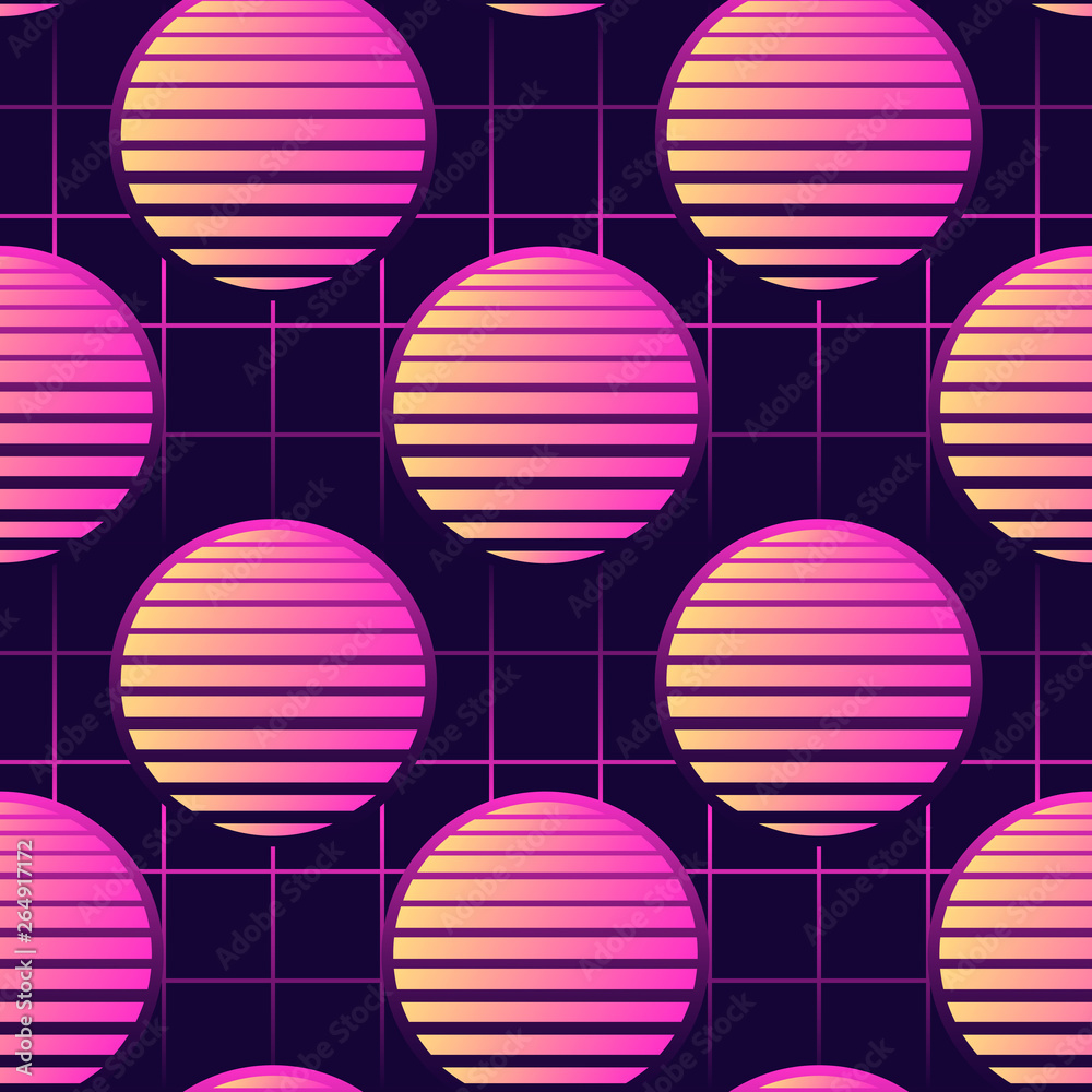 80S Neon Patterns Wallpapers