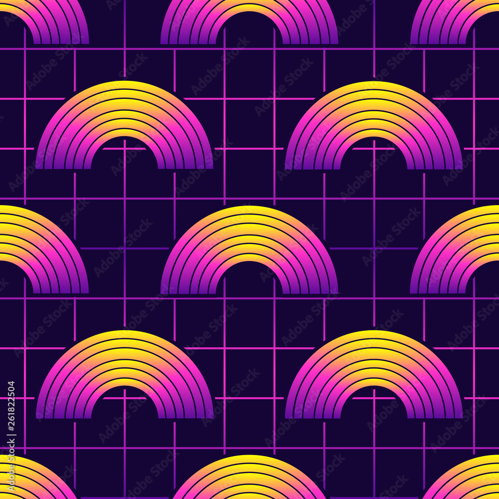 80S Neon Patterns Wallpapers