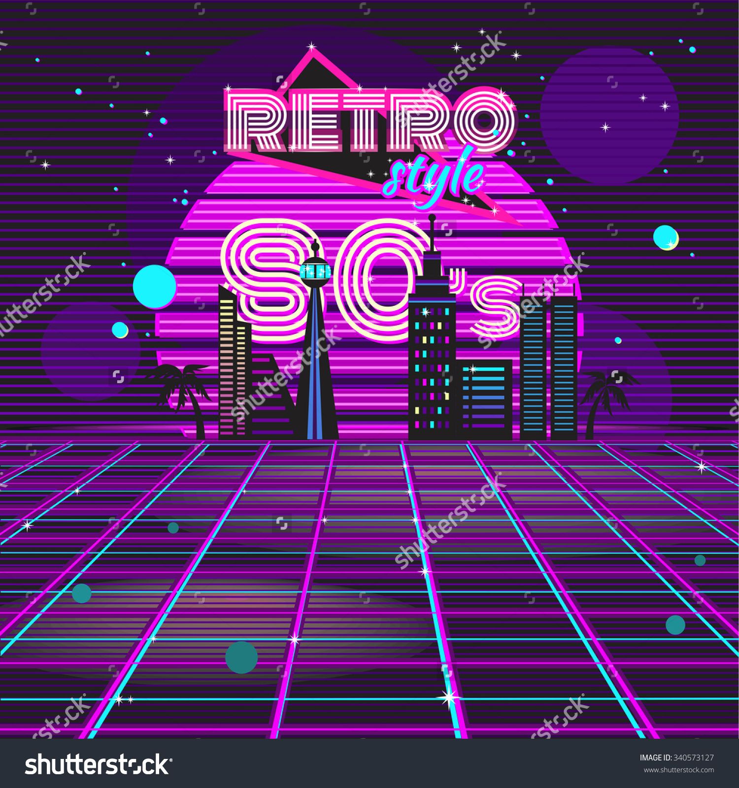 80S Neon Patterns Wallpapers