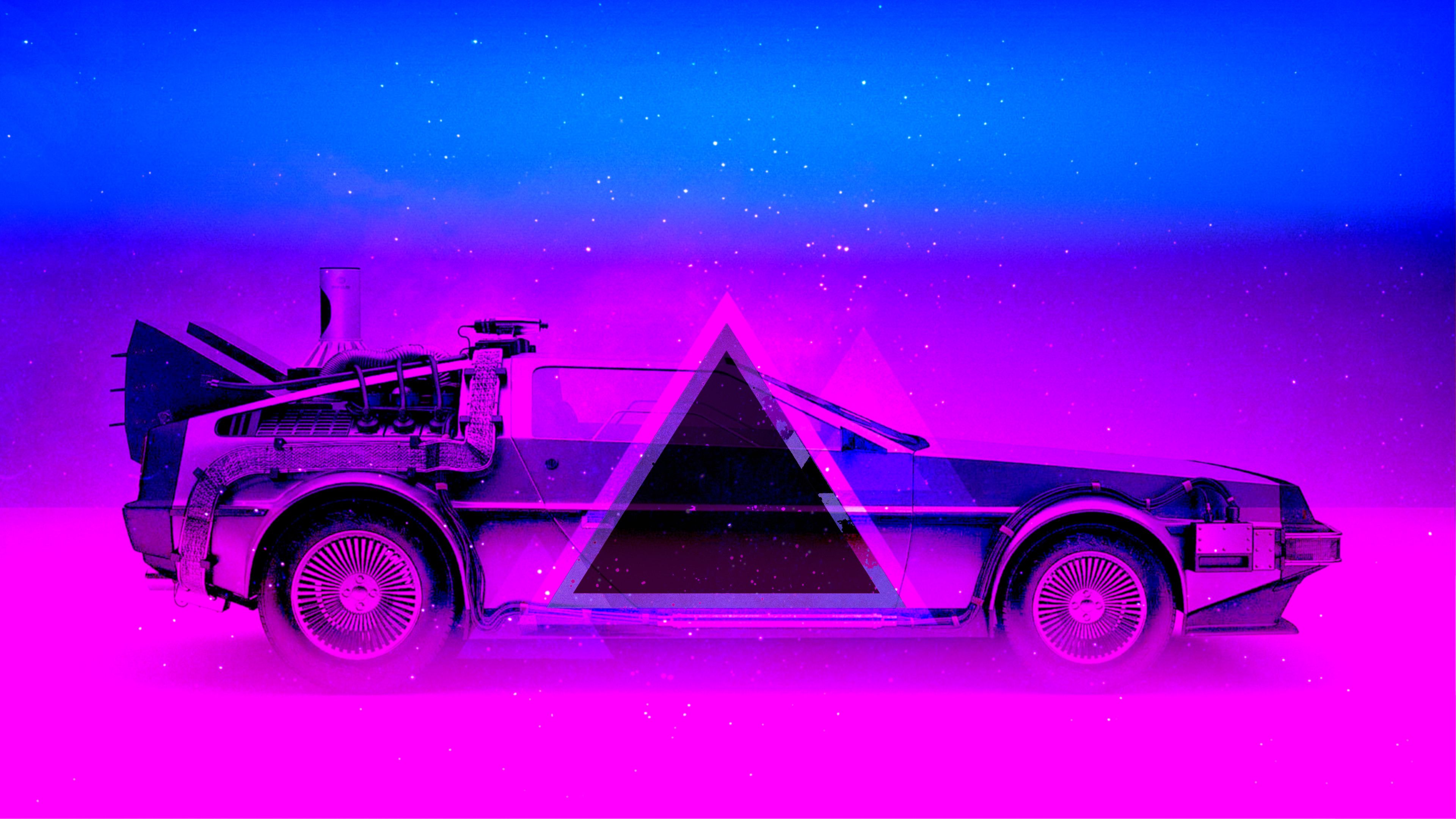 80S Retro Neon Car Wallpapers