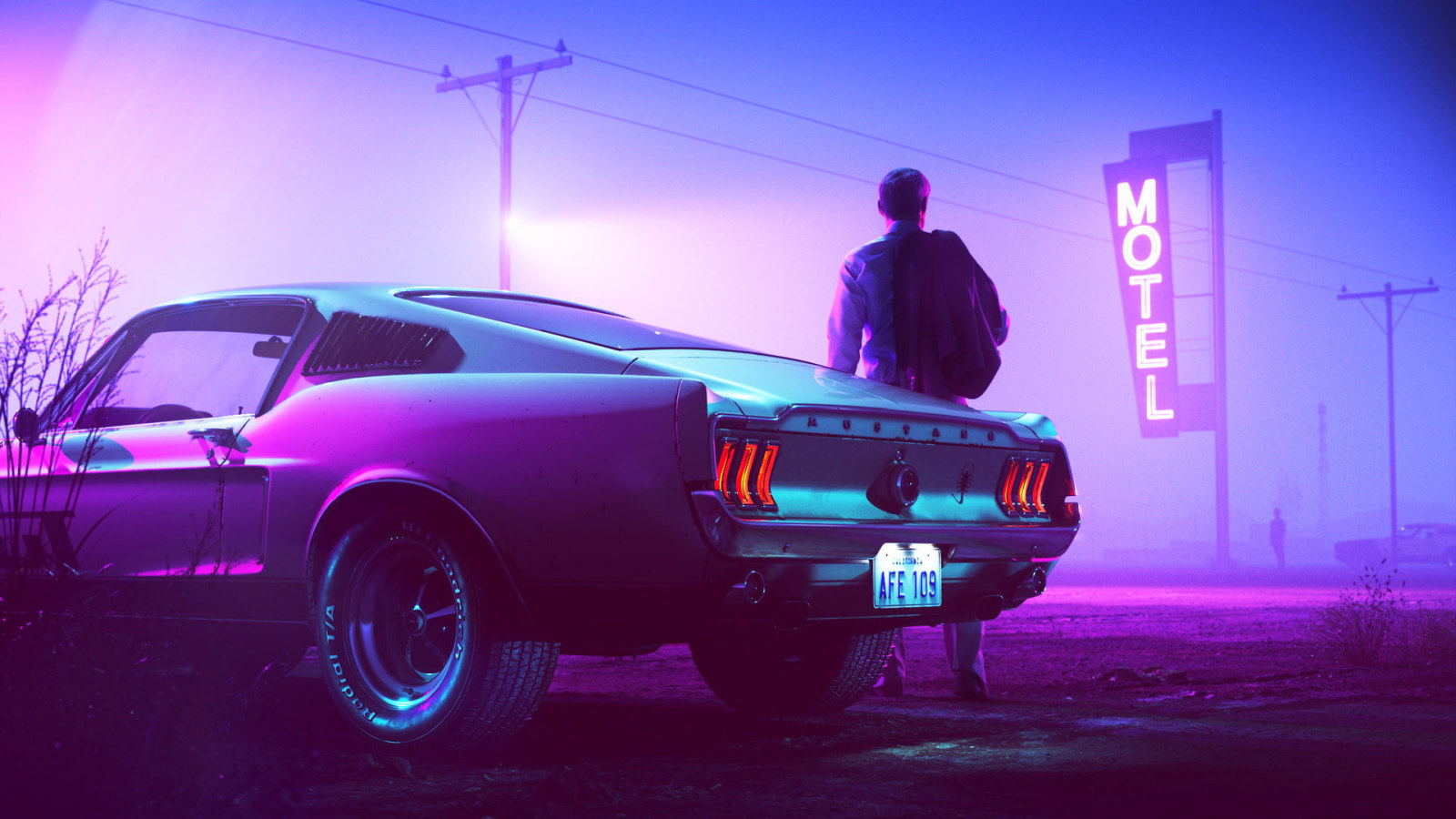 80S Retro Neon Car Wallpapers