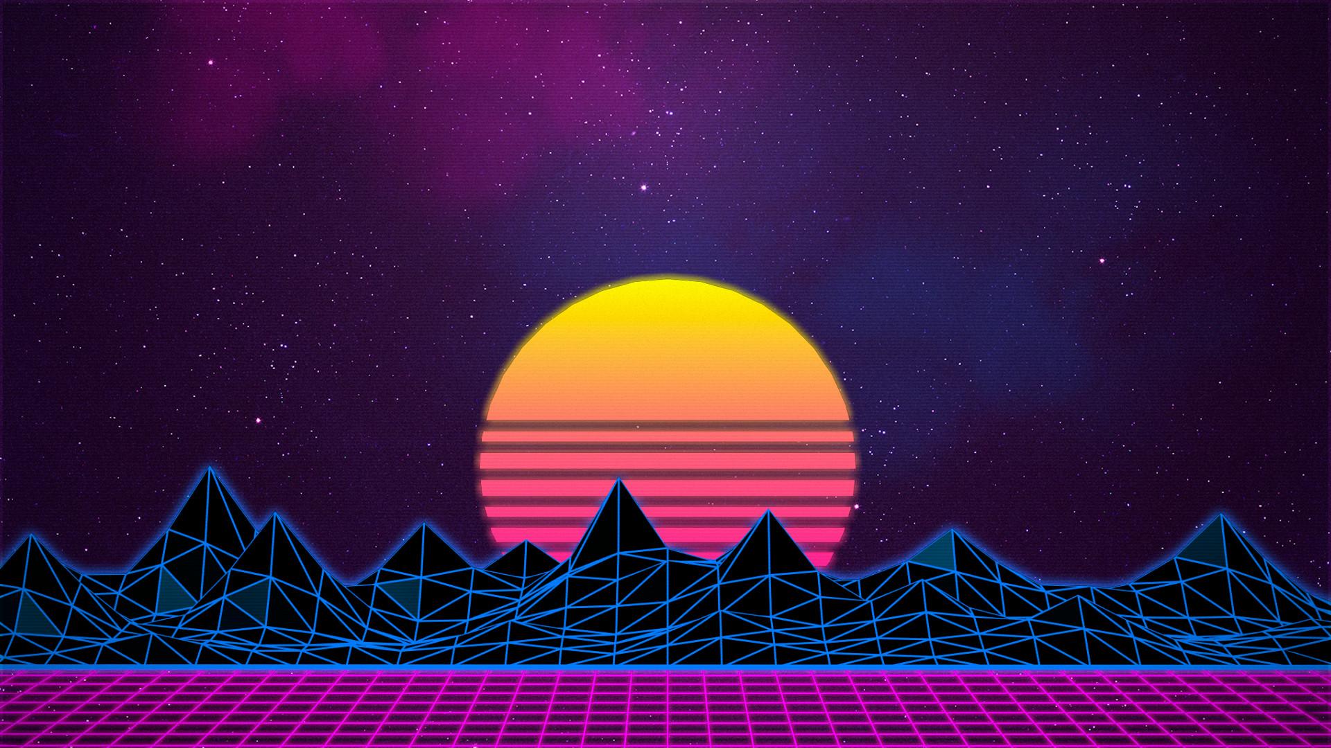 80S Retro Neon Light Wallpapers