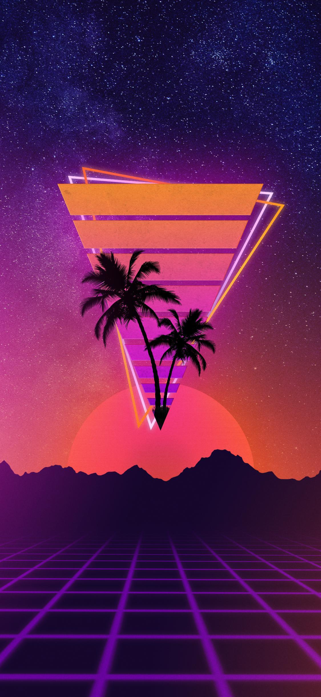 80S Synthwave Retro Iphone Wallpapers Wallpapers