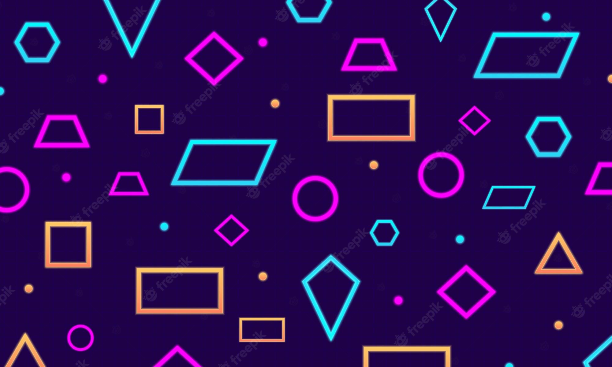 90S Neon Geometric Wallpapers