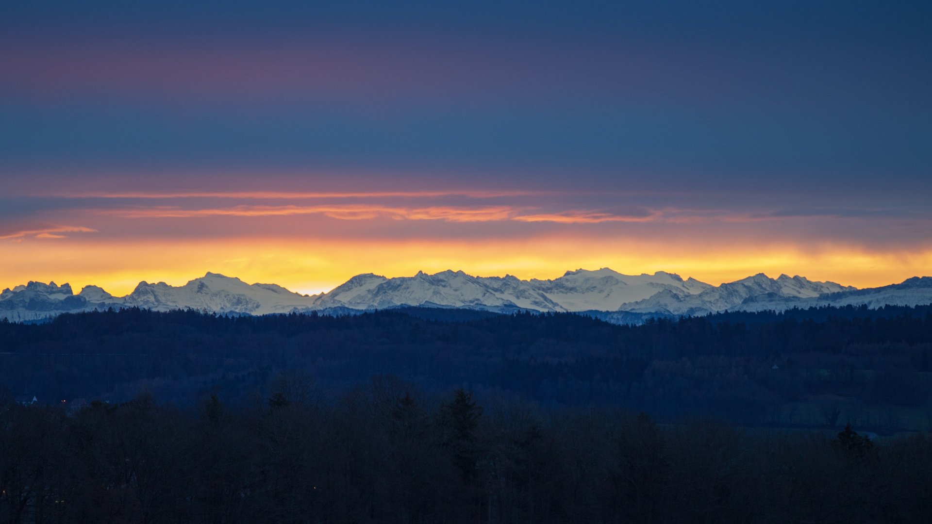 A Blue Sunrise Landscape Wallpapers