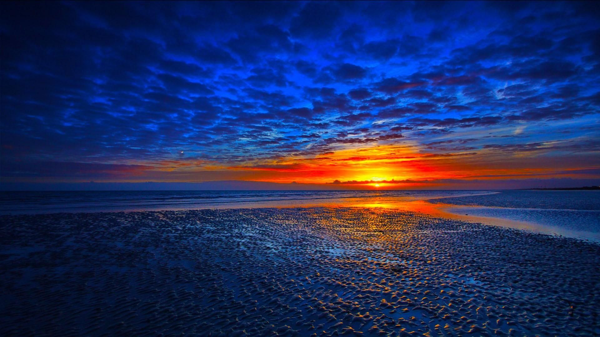 A Blue Sunrise Landscape Wallpapers