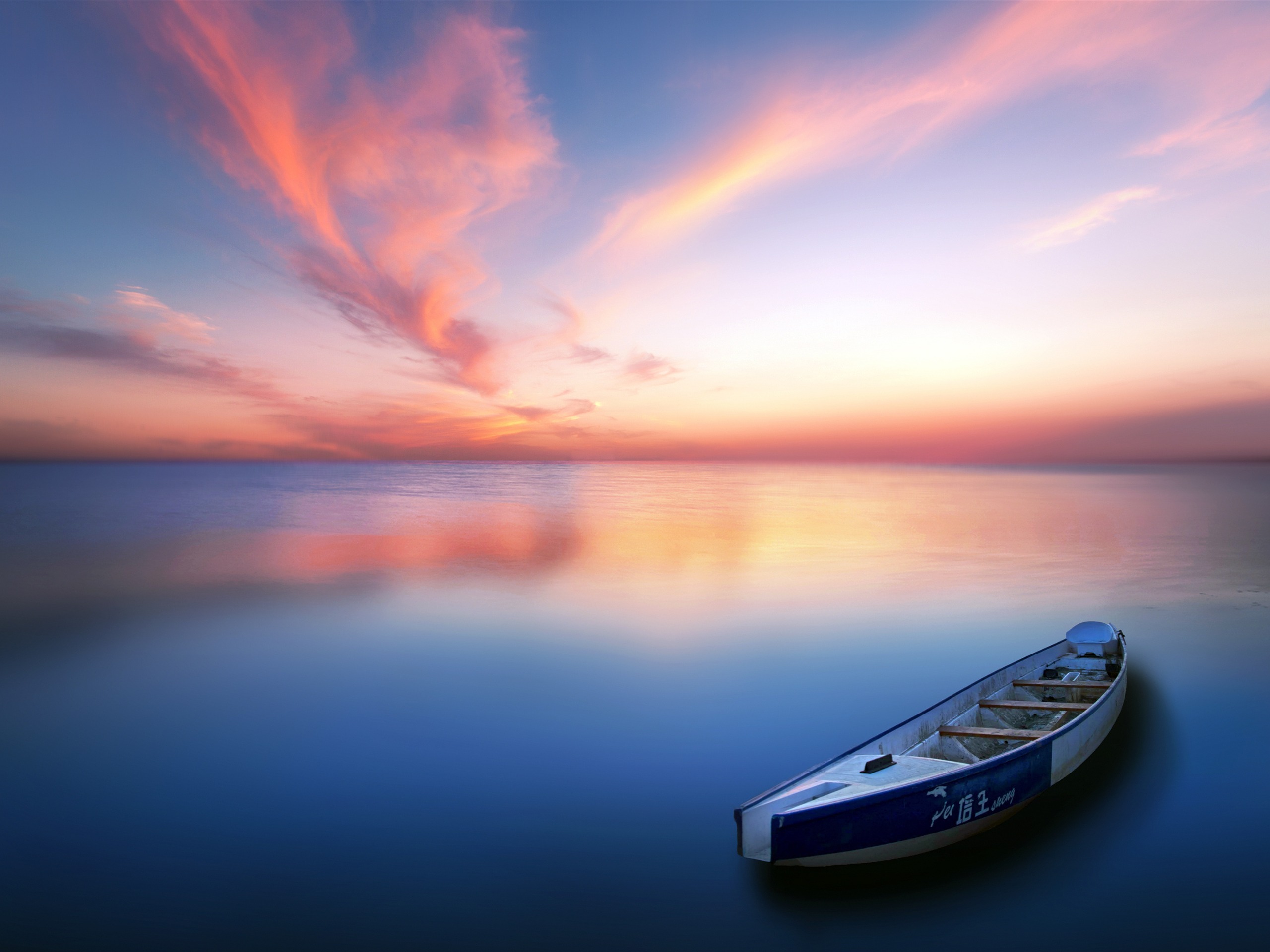 A Calm Lake At Sunset Wallpapers