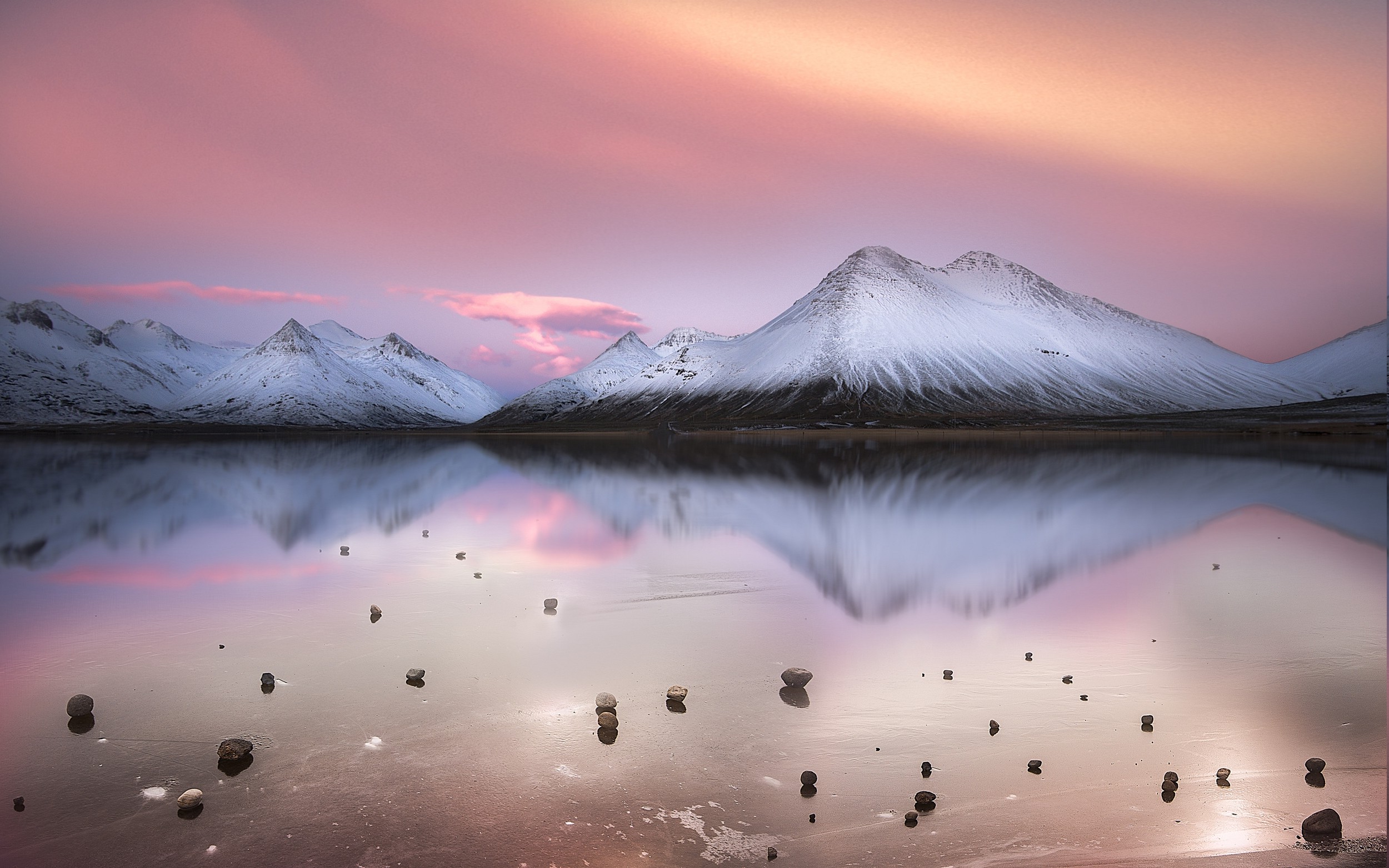 A Calm Lake At Sunset Wallpapers