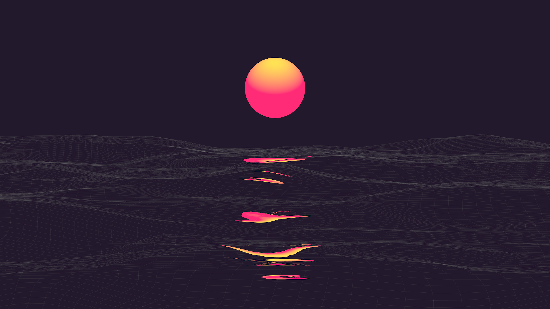 A Glitchy Retro Wave Sunrise Wallpapers