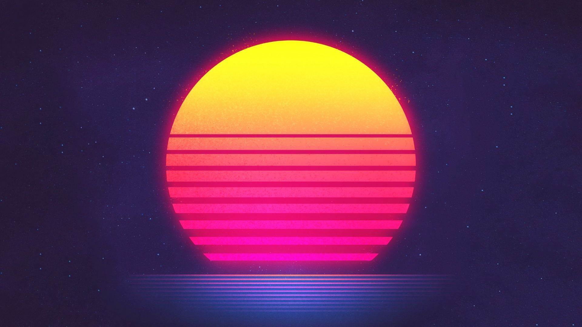 A Glitchy Retro Wave Sunrise Wallpapers