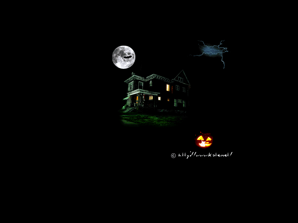 A Halloween Pixel House Wallpapers