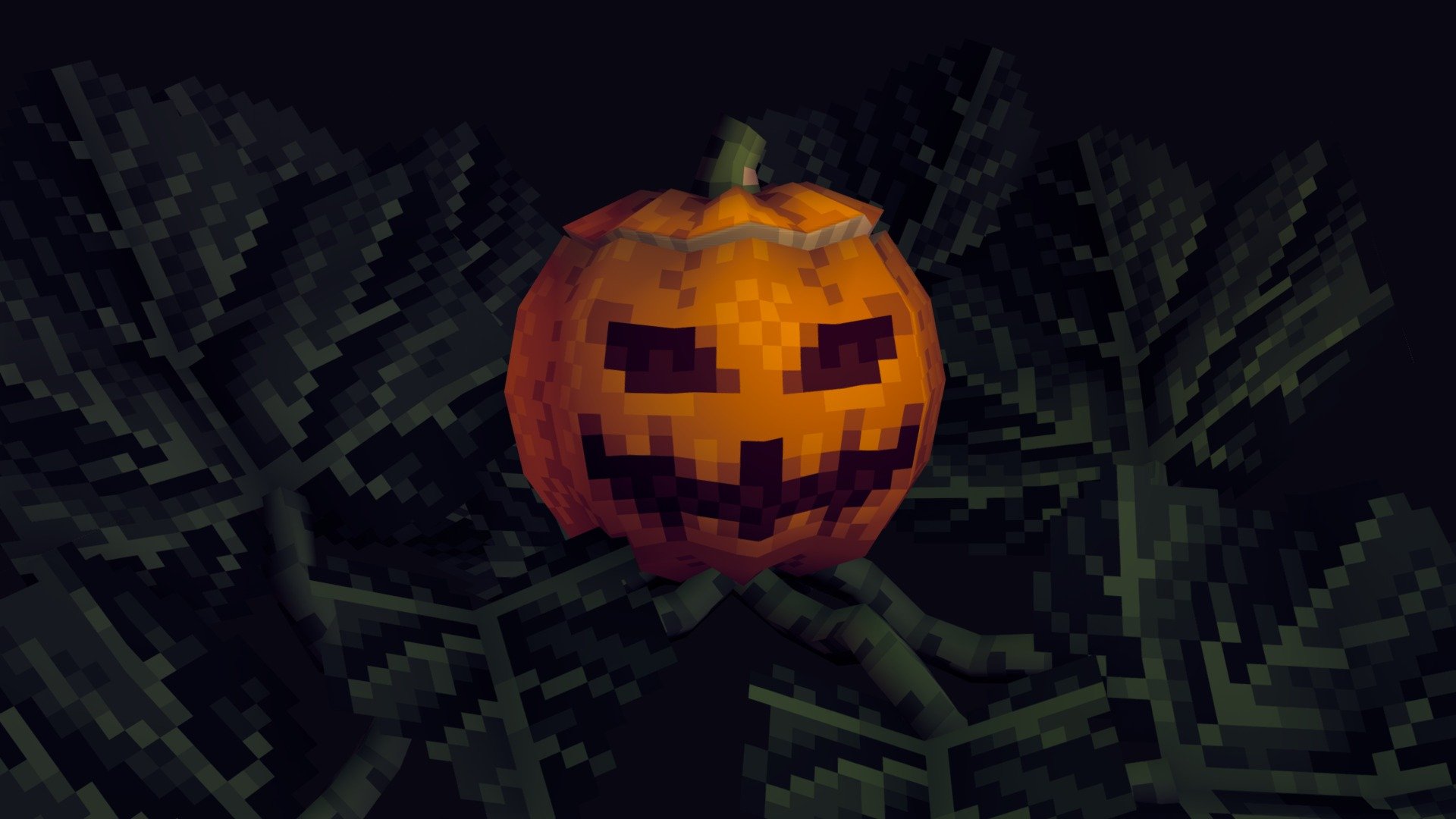 A Halloween Pixel House Wallpapers