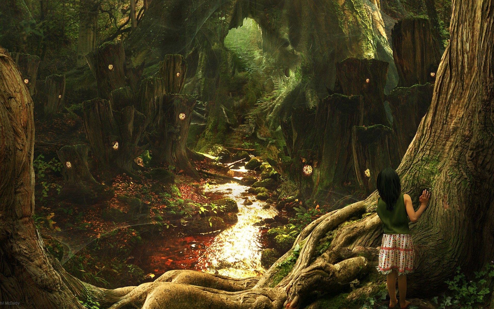 A Mysterious Forest Art Wallpapers