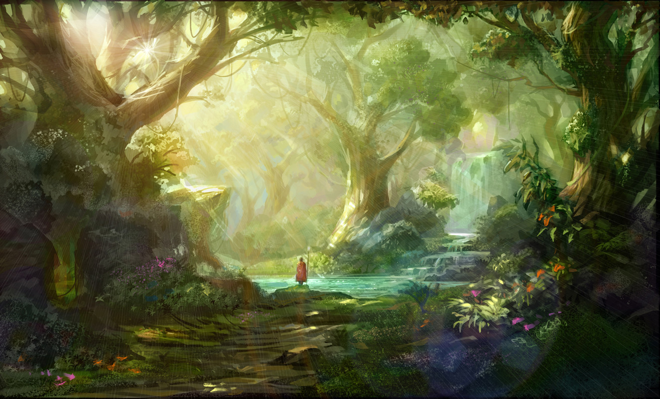 A Mysterious Forest Art Wallpapers