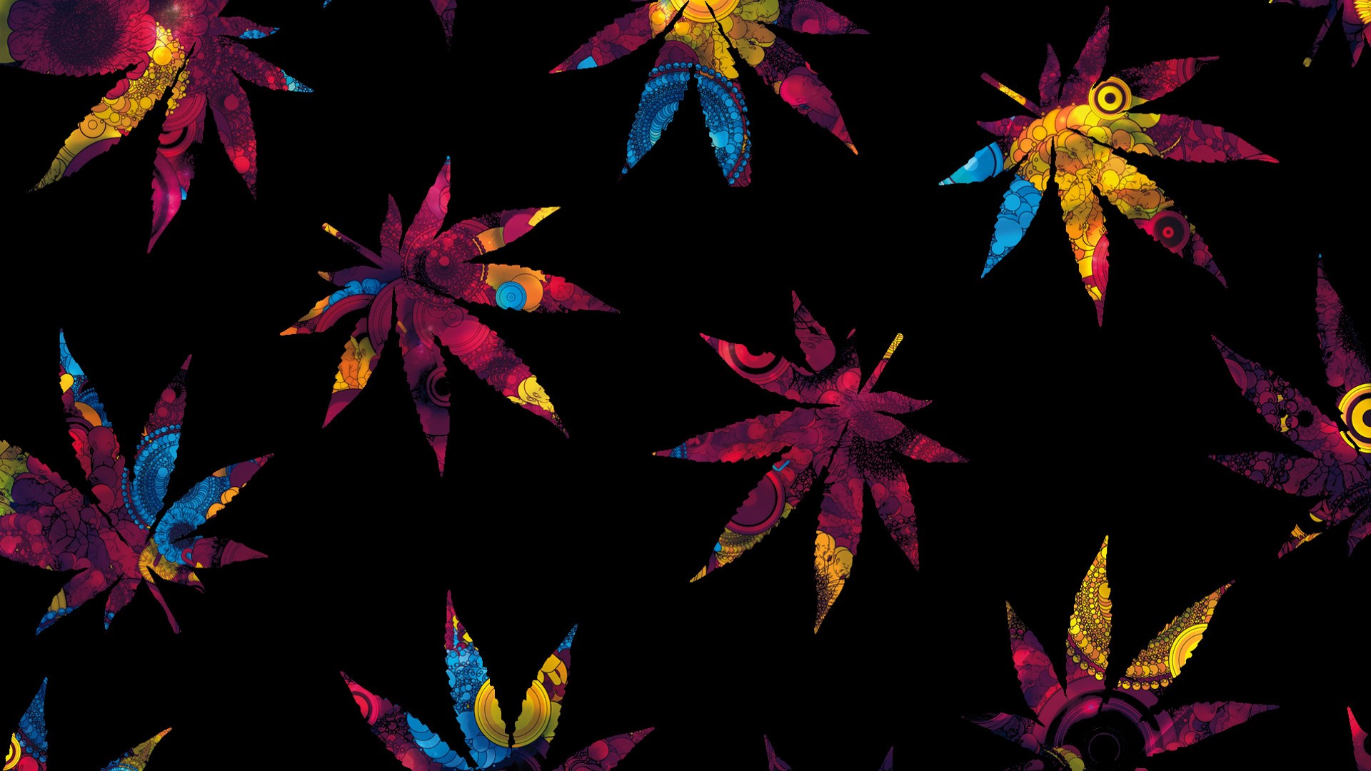 Abstract Colors Leaf Wallpapers