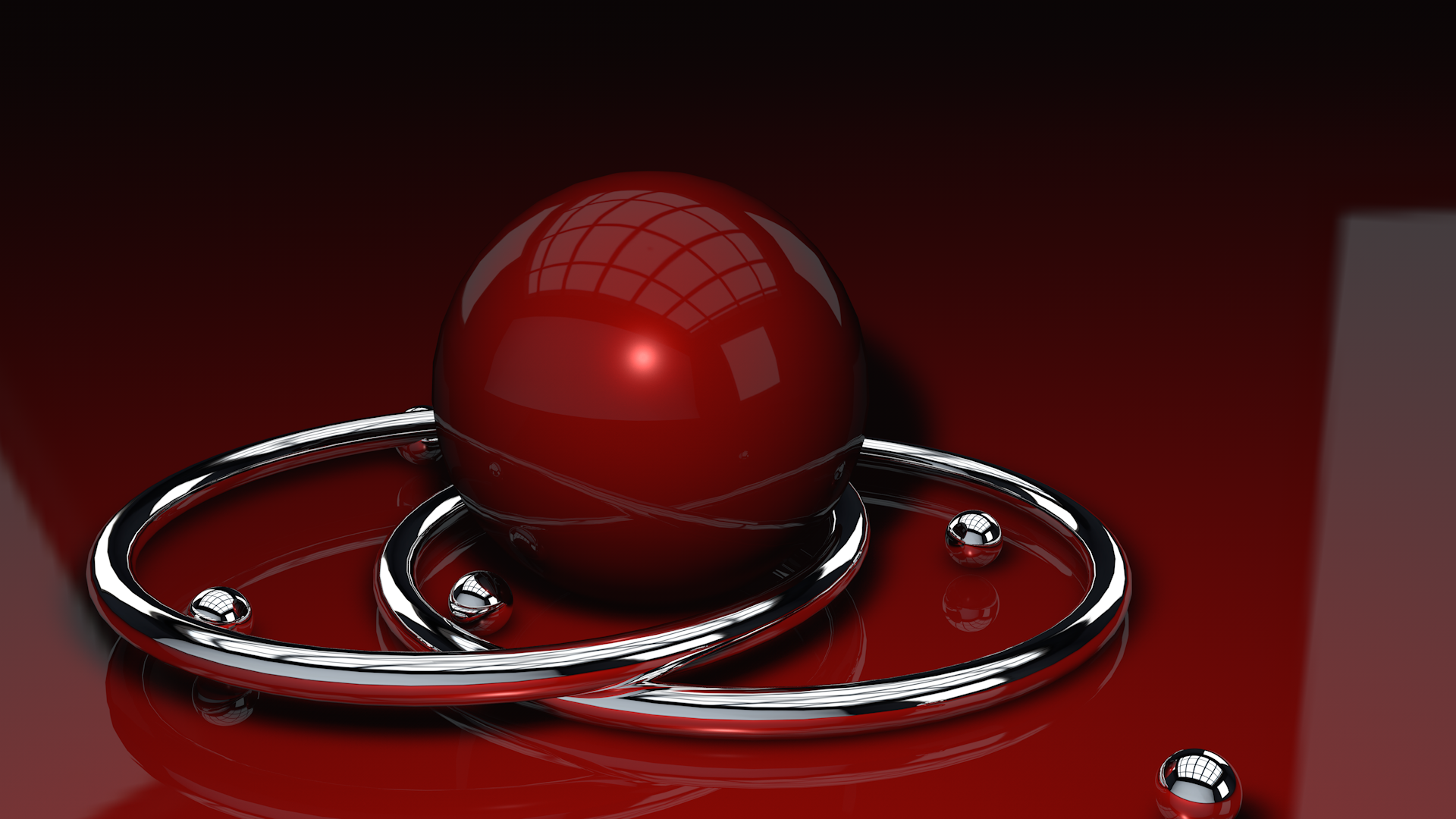 Abstract Dark Red Ball Wallpapers