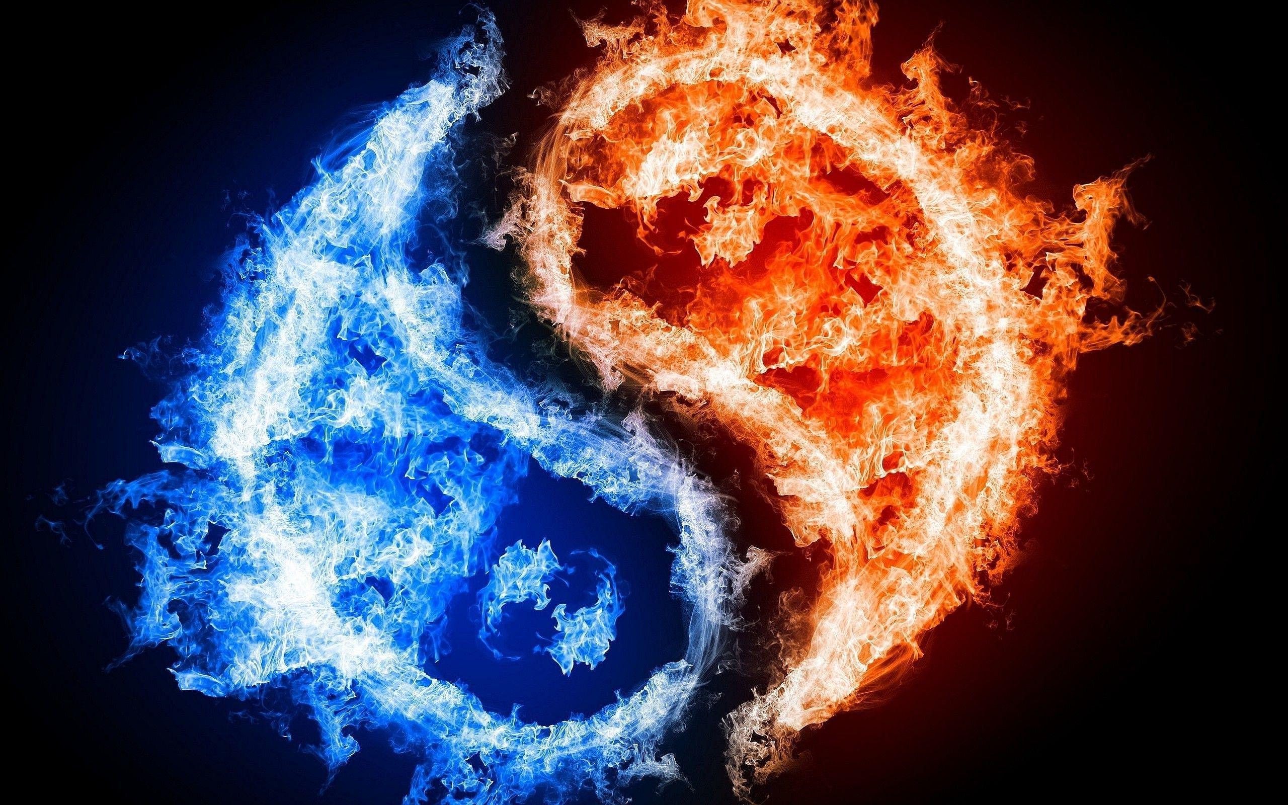 Abstract Fire And Ice Wallpapers