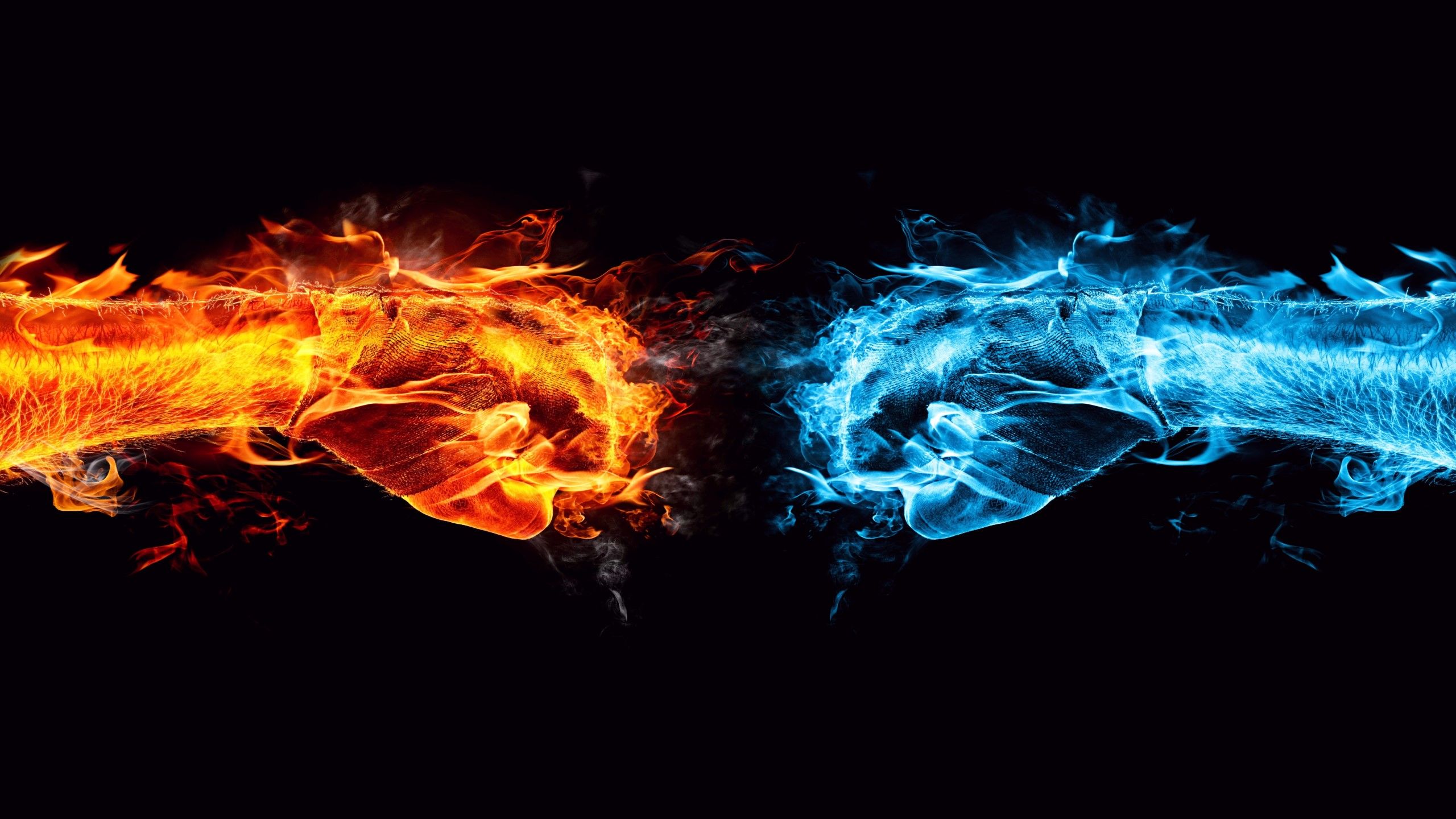 Abstract Fire And Ice Wallpapers