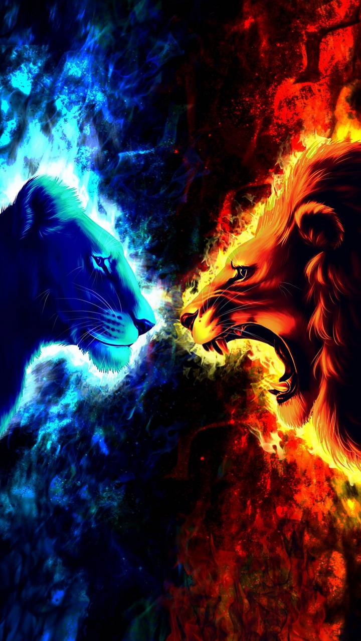 Abstract Fire And Ice Wallpapers