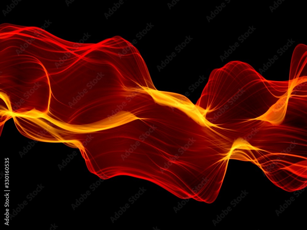 Abstract Fire Waves Art Wallpapers