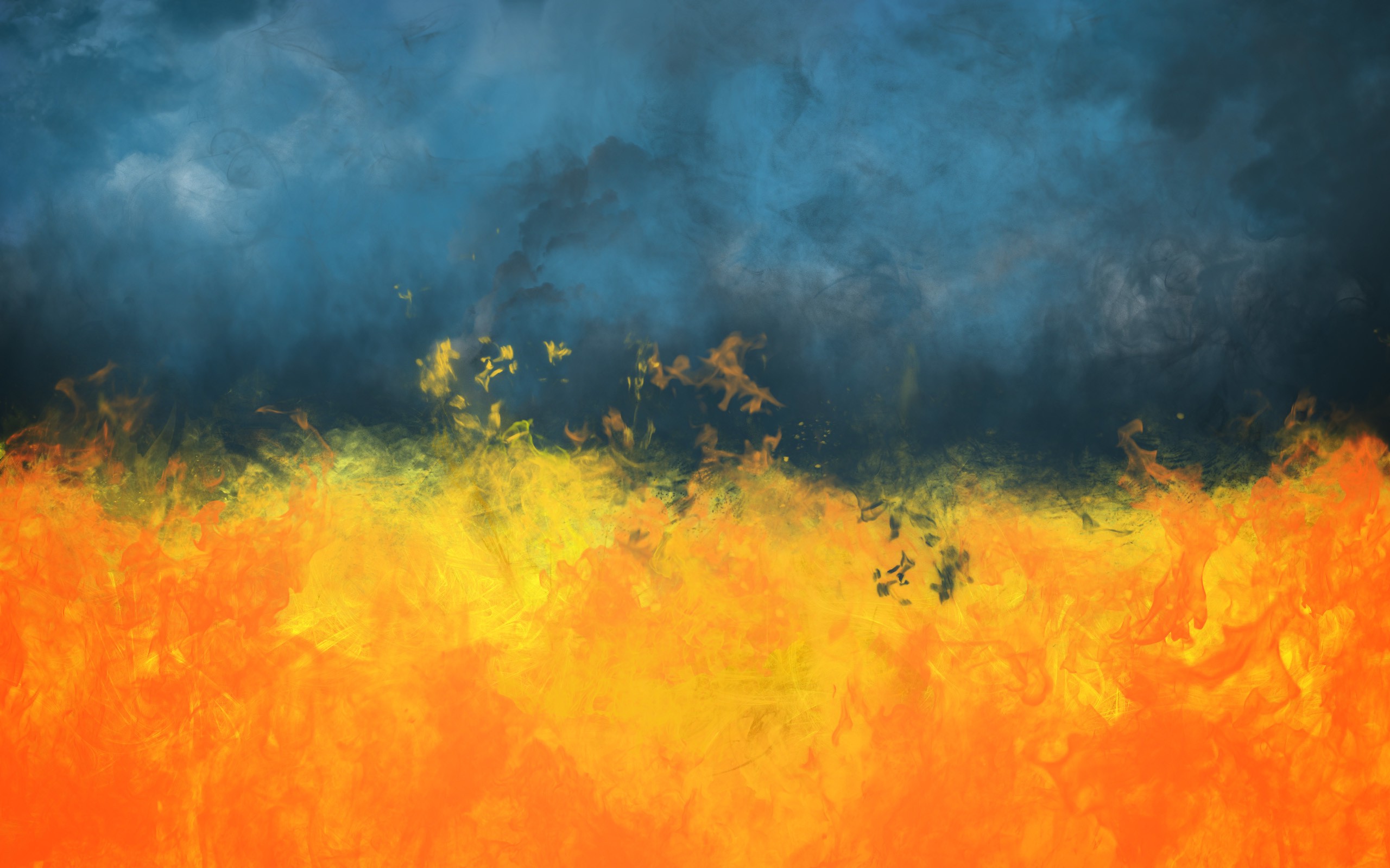 Abstract Fire Waves Art Wallpapers