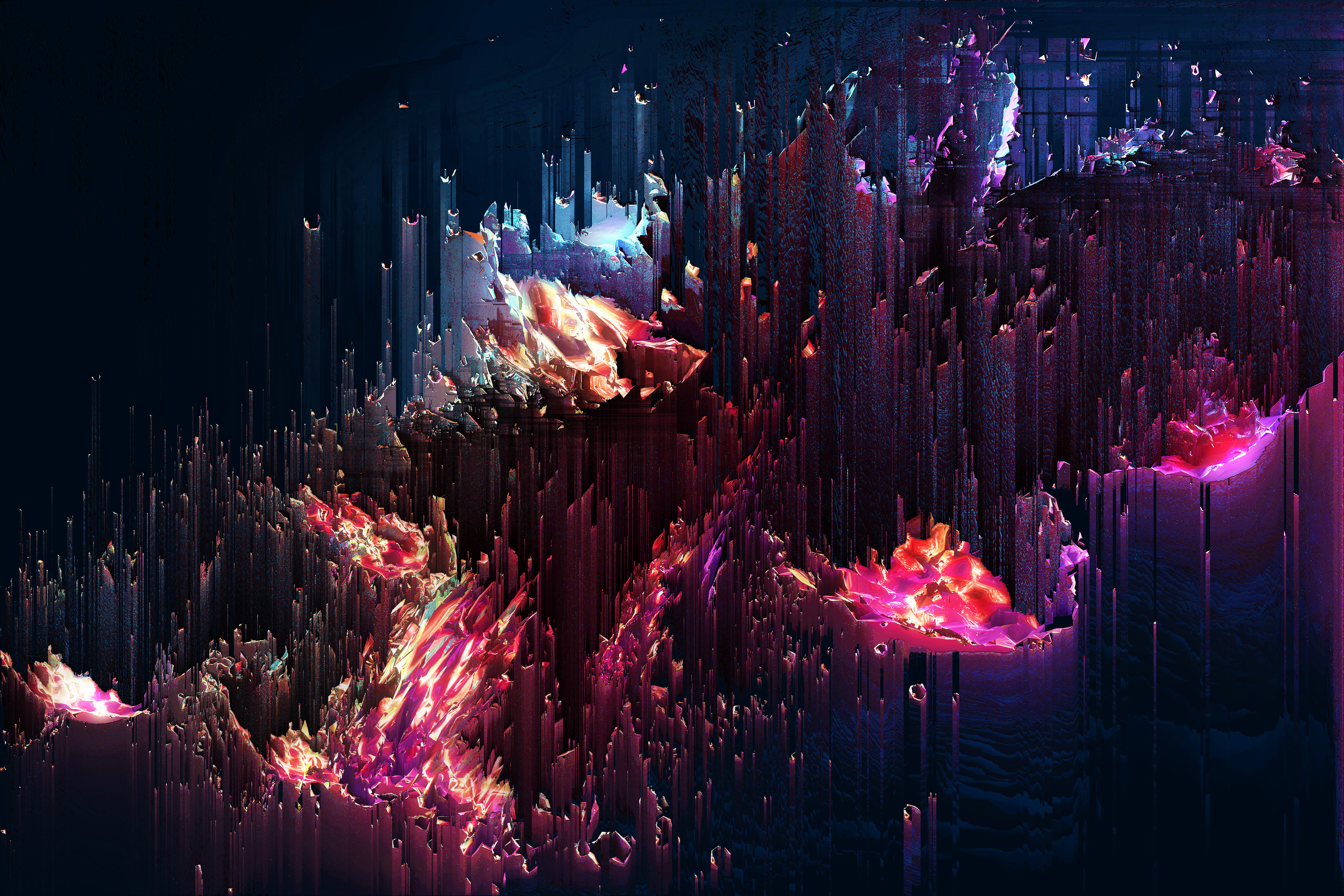 Abstract Pixel Sorting Wallpapers