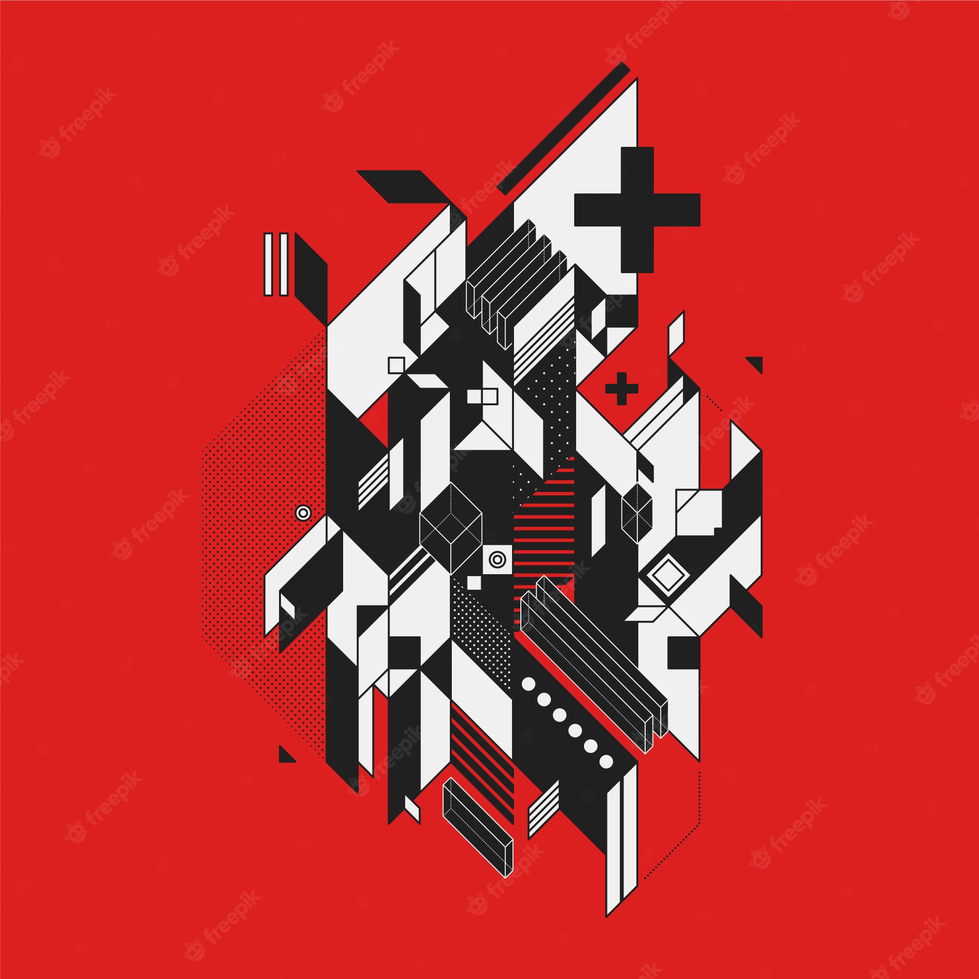 Abstract Red Design Background