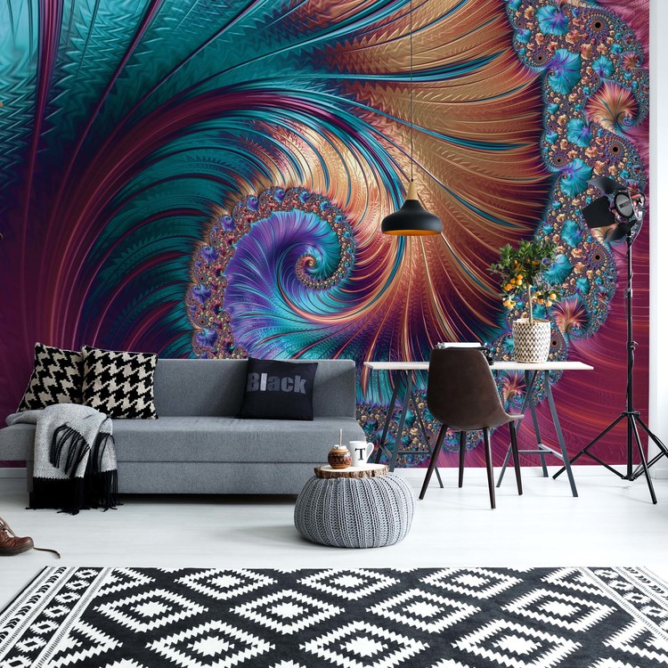 Abstract Swirly Wall Wallpapers