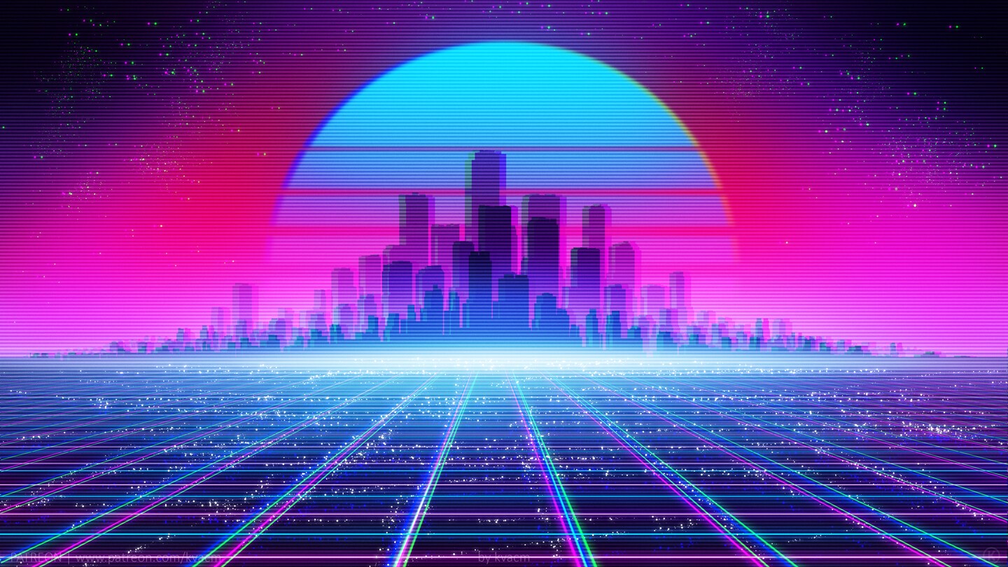 Abstract Vaporwave Retrowave Sun Reflaction Wallpapers