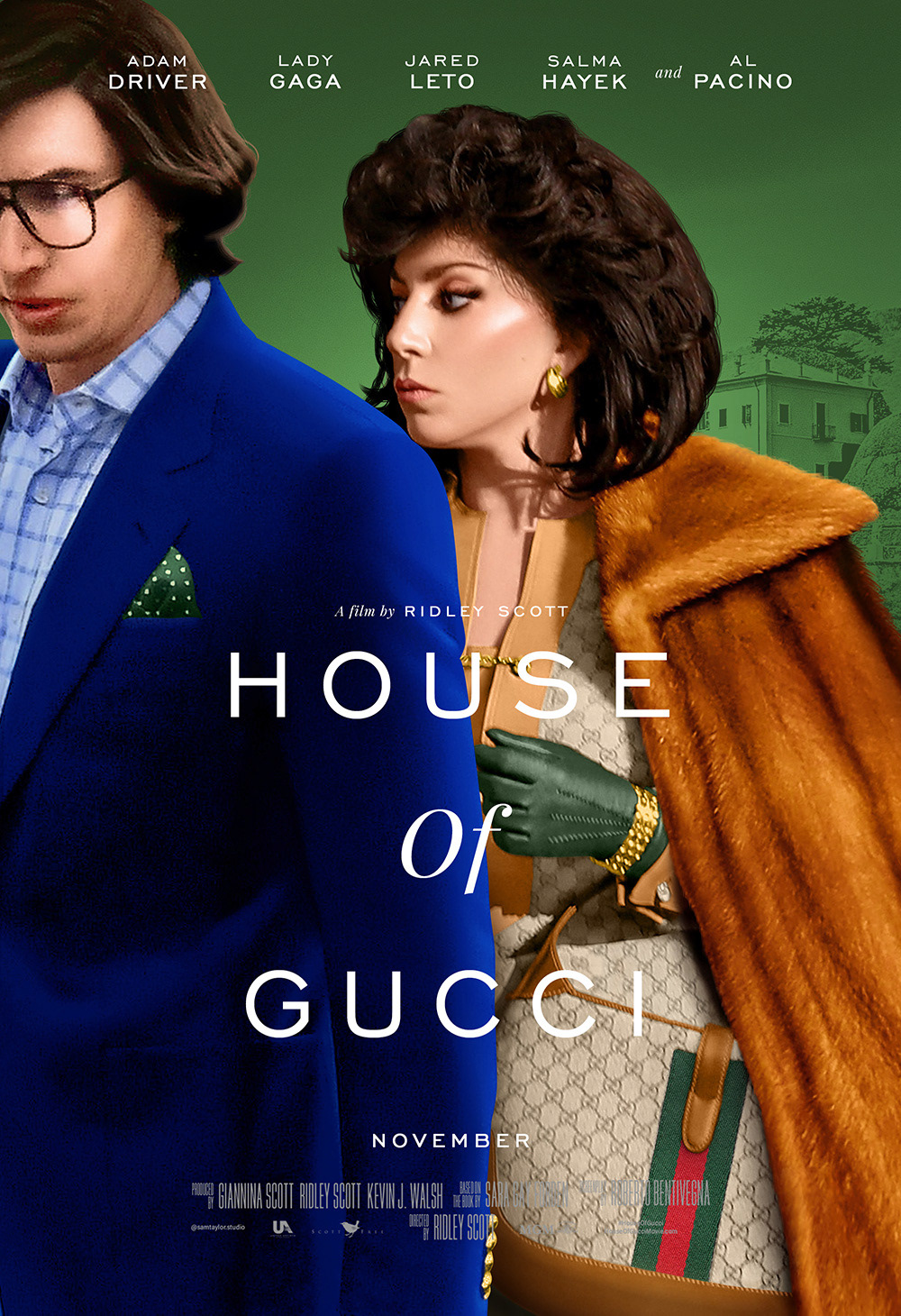 Adam Driver House Of Gucci Poster Wallpapers