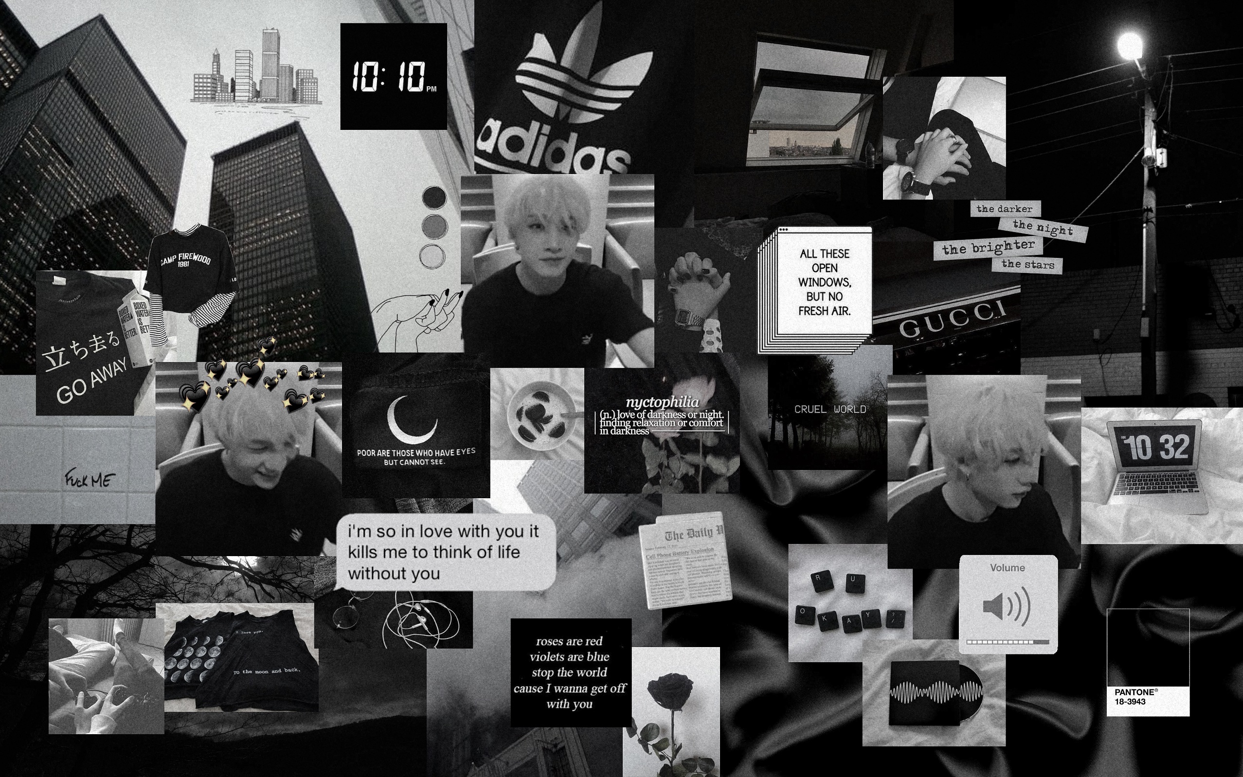 Adidas Black And White Aesthetics Wallpapers