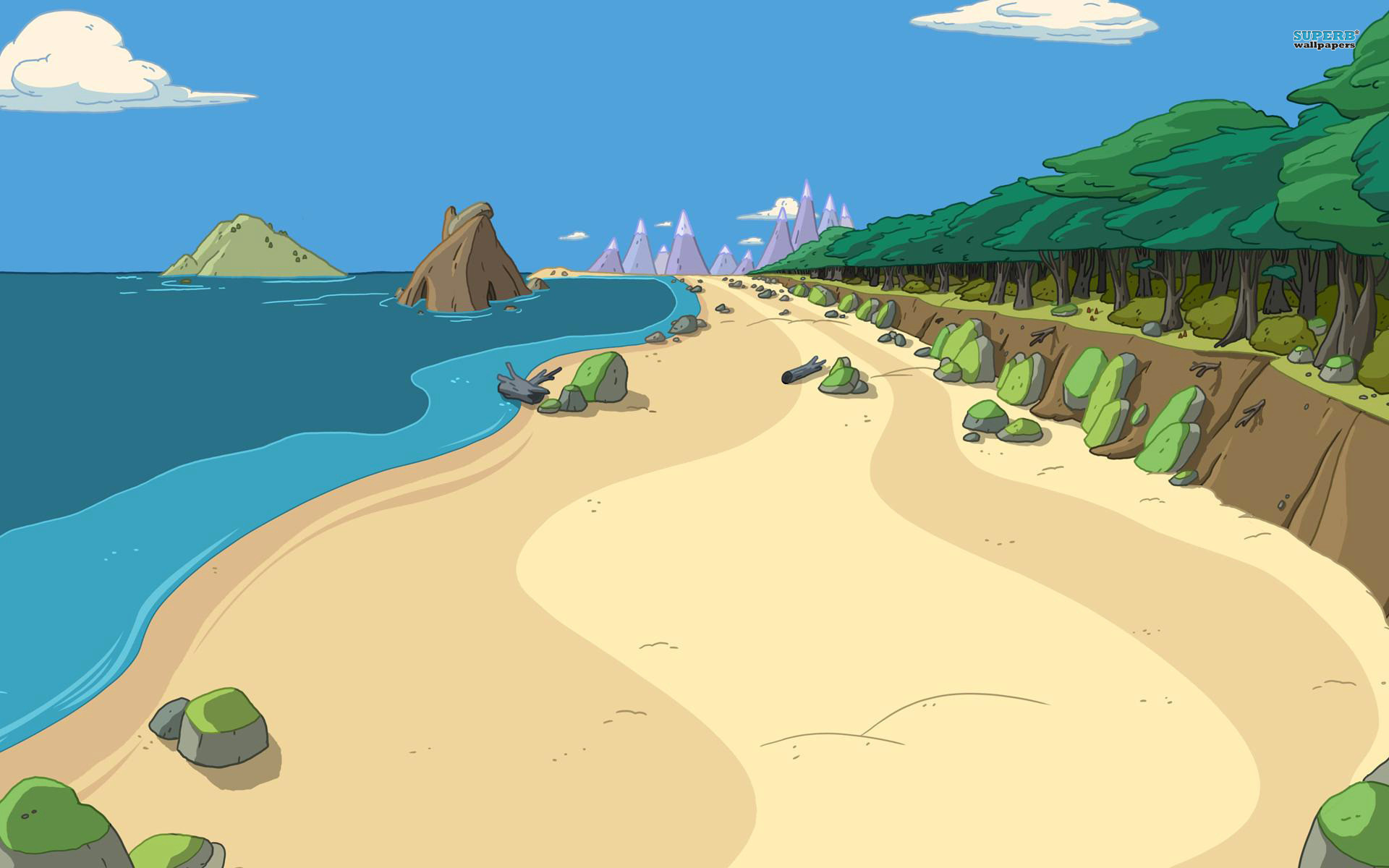 Adventure Time Landscapes Wallpapers