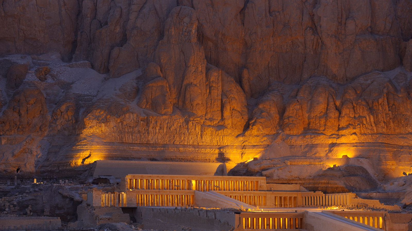 Aerial View Of The Temple Of Hatshepsut Hd Egypt Wallpapers