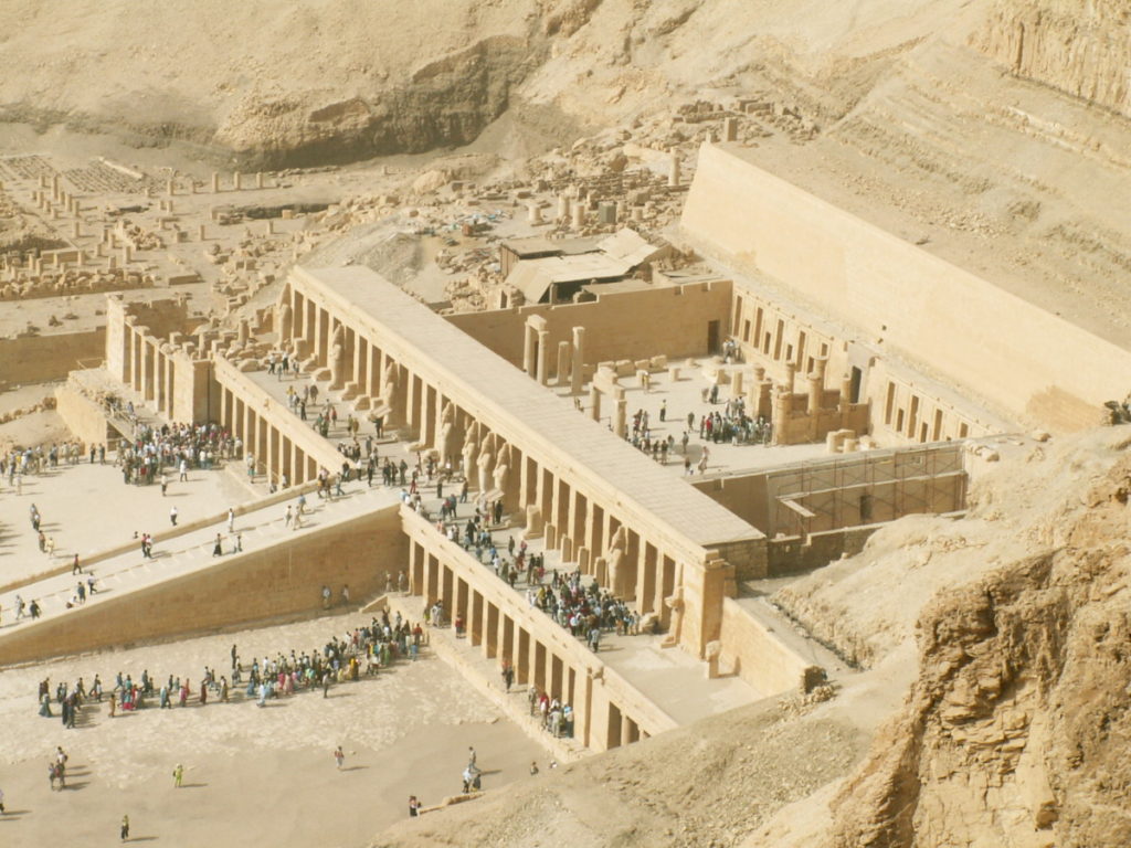 Aerial View Of The Temple Of Hatshepsut Hd Egypt Wallpapers