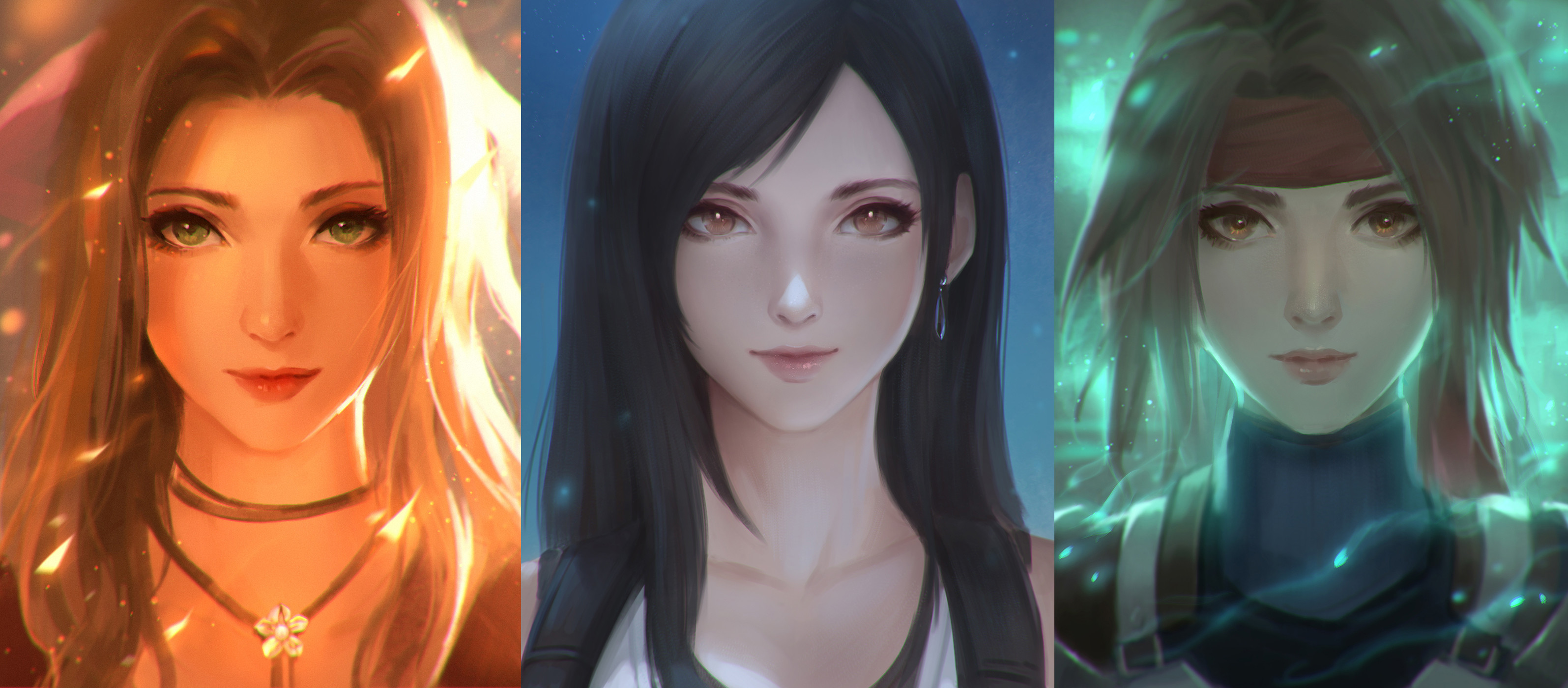 Aerith Gainsborough and Tifa Lockhart FF Remake Wallpapers