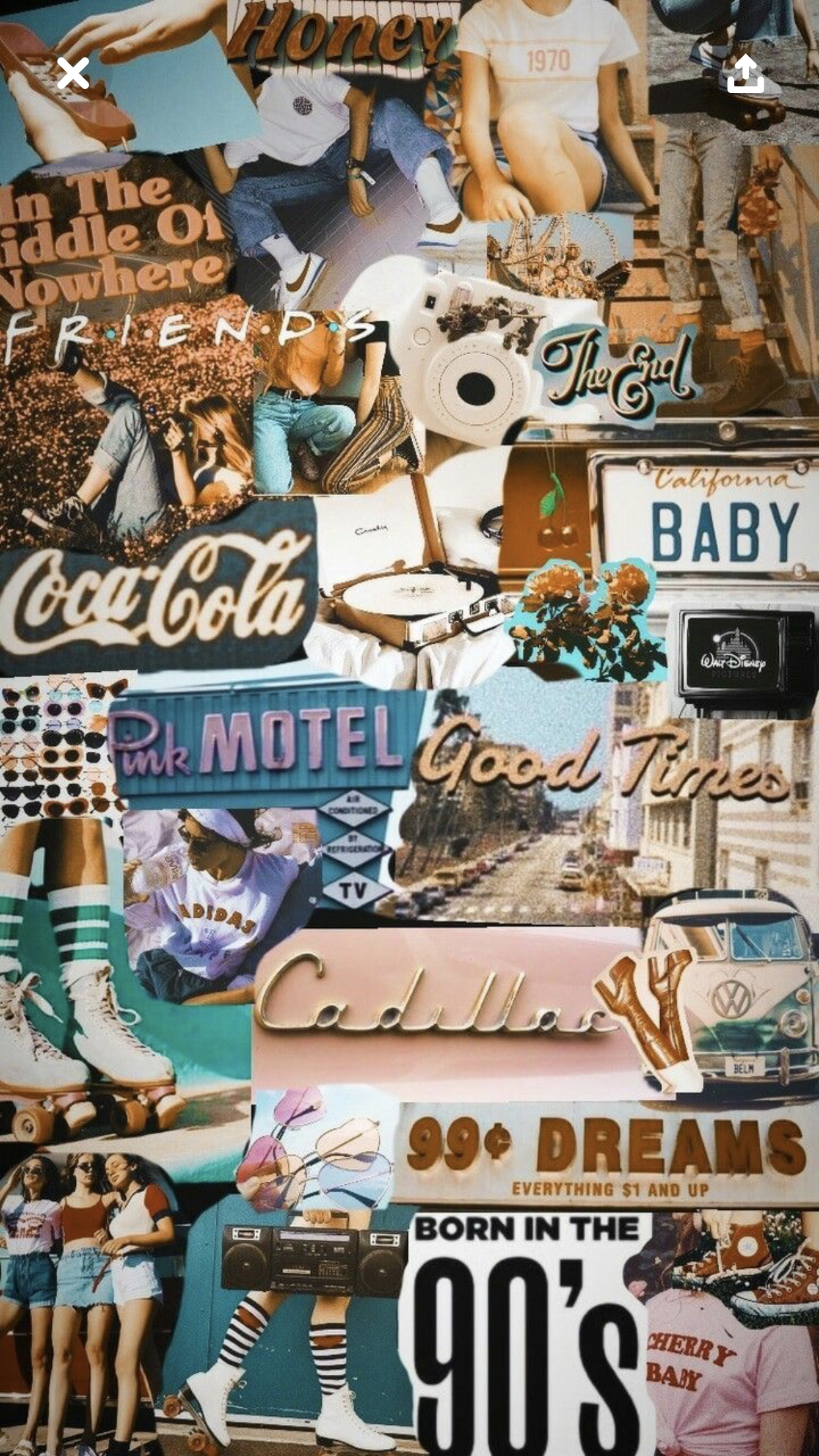 Aesthetic 90S Retro Collage Wallpapers