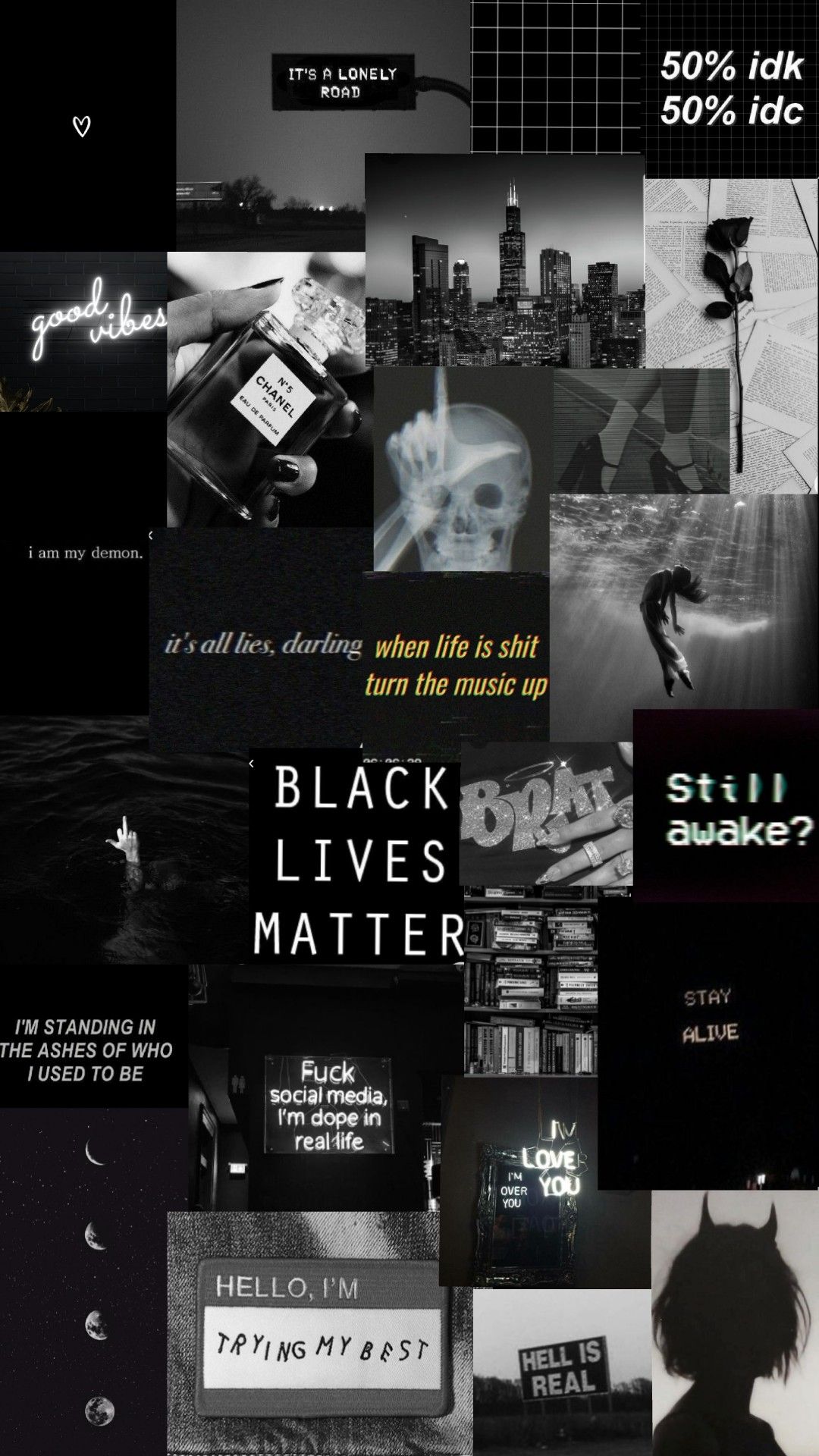 Aesthetic Black Collage Wallpapers